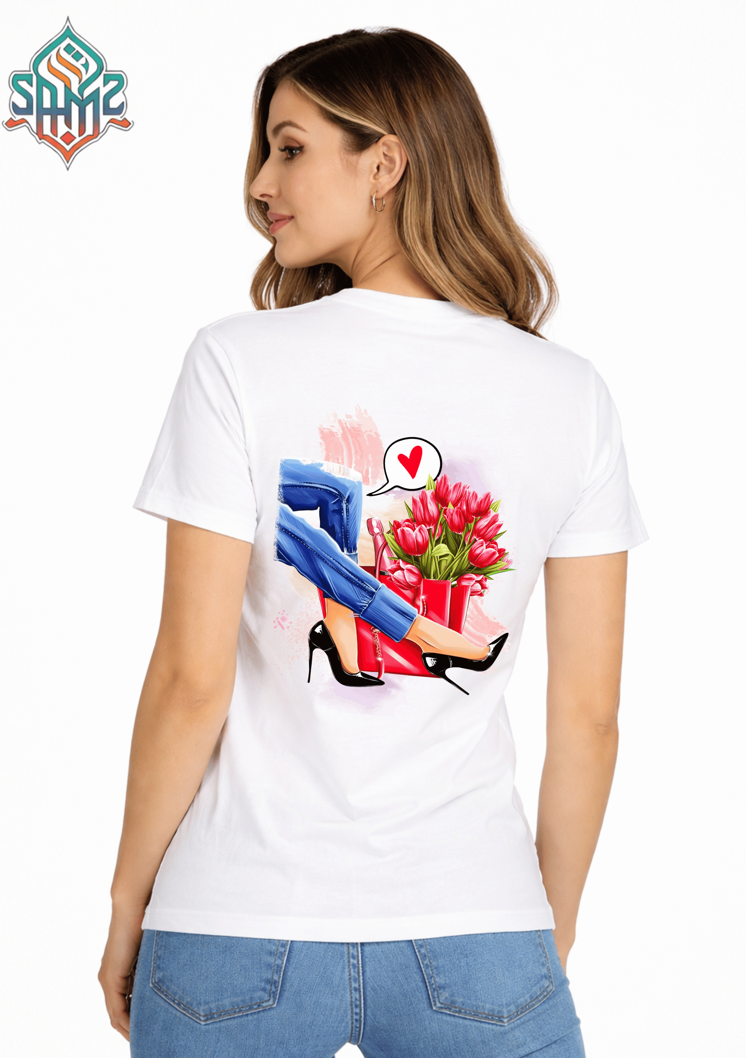 LOVE TACONES FLORES– Premium DTF Transfer Print for T-Shirts | Custom Heat Transfer Design for Men Women Kids | High Quality Graphic Shirt Printing | SAMZ 24