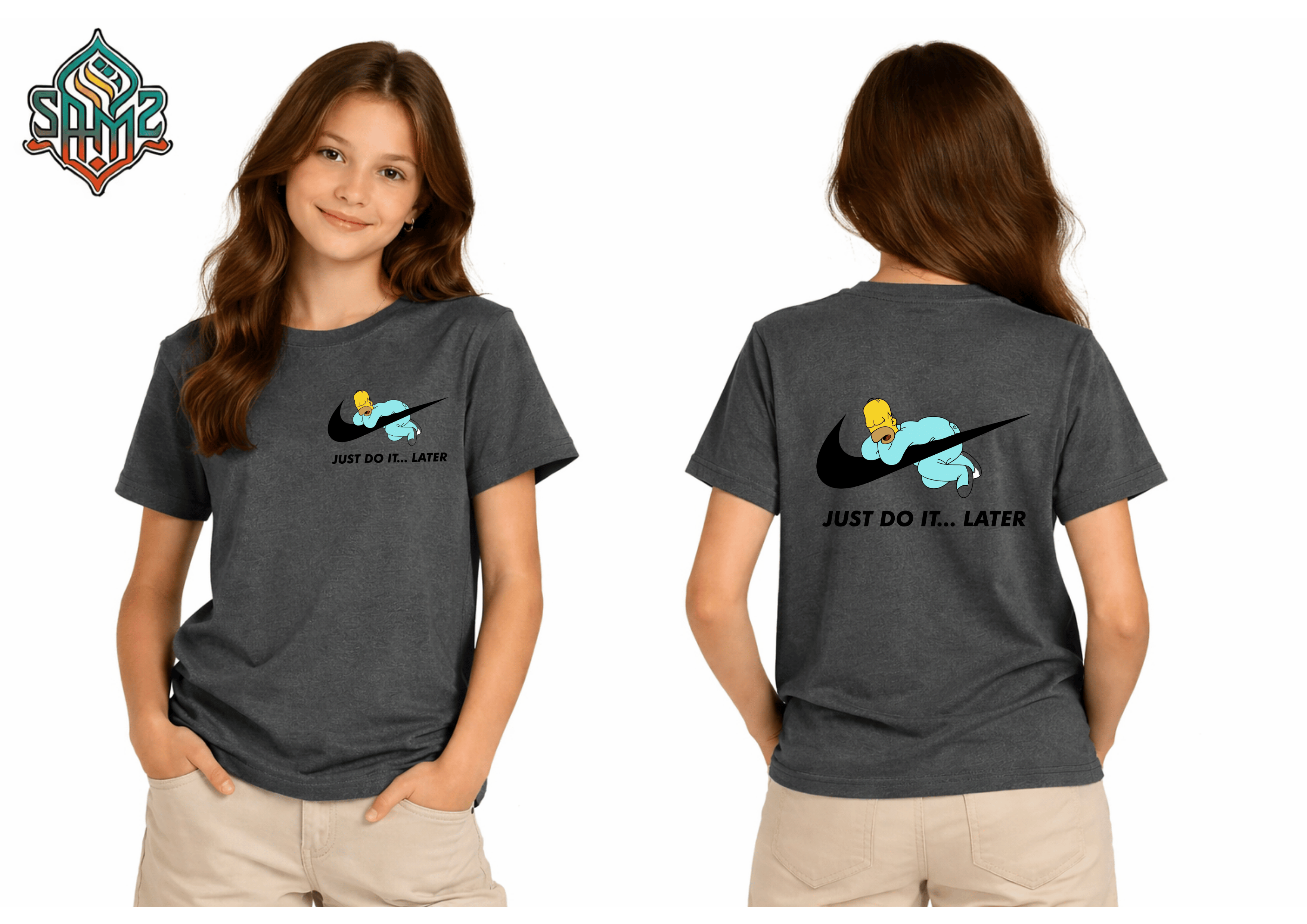 Just Do It Later Simpson Nike – Premium DTF Transfer Print for T-Shirts | Custom Heat Transfer Design for Men Women Kids | High Quality Graphic Shirt Printing | SAMZ 24