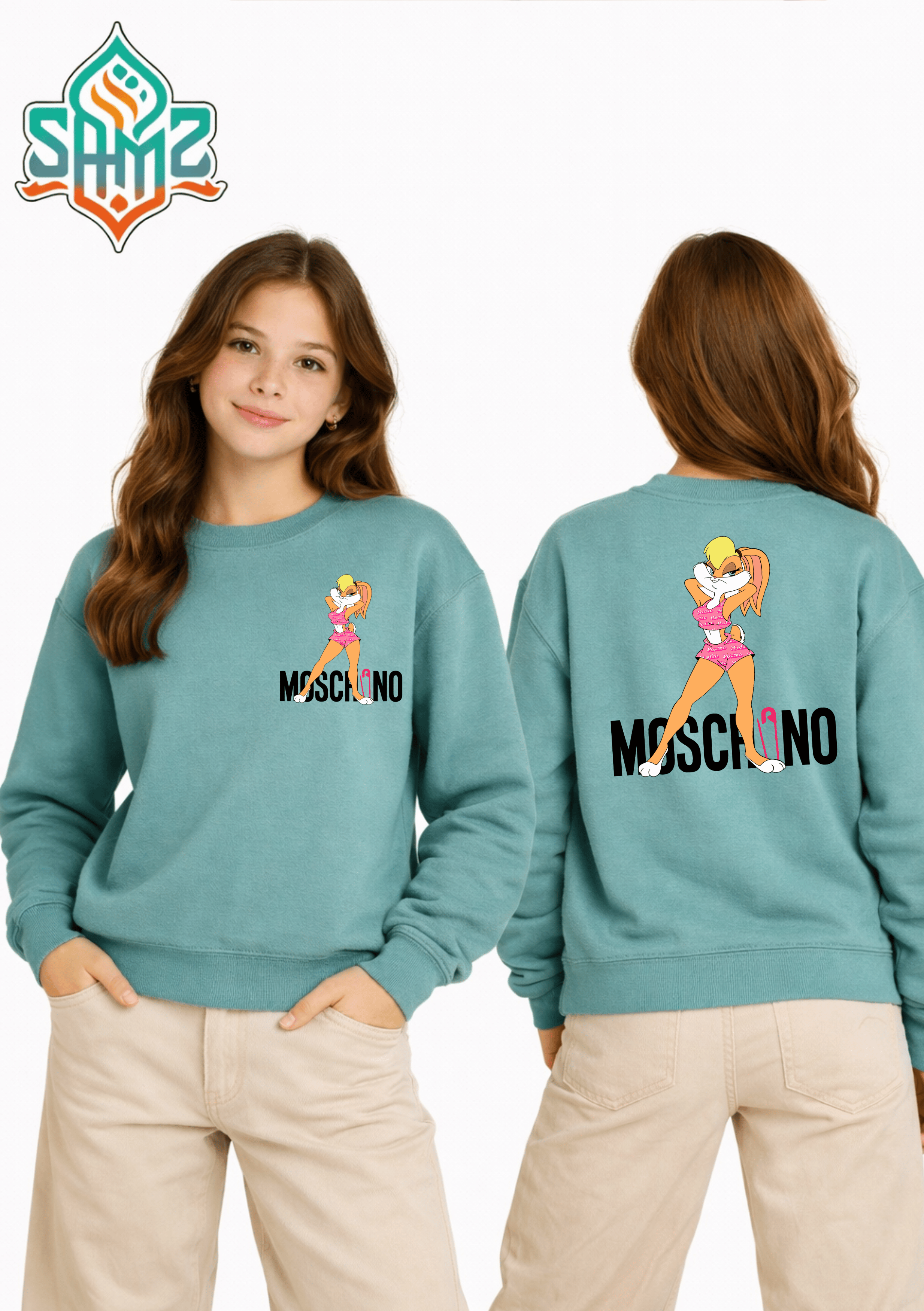 Moschino Lola Style – Premium DTF Transfer Print for T-Shirts | Custom Heat Transfer Unisex | High Quality Shirt Printing | SAMZ 24