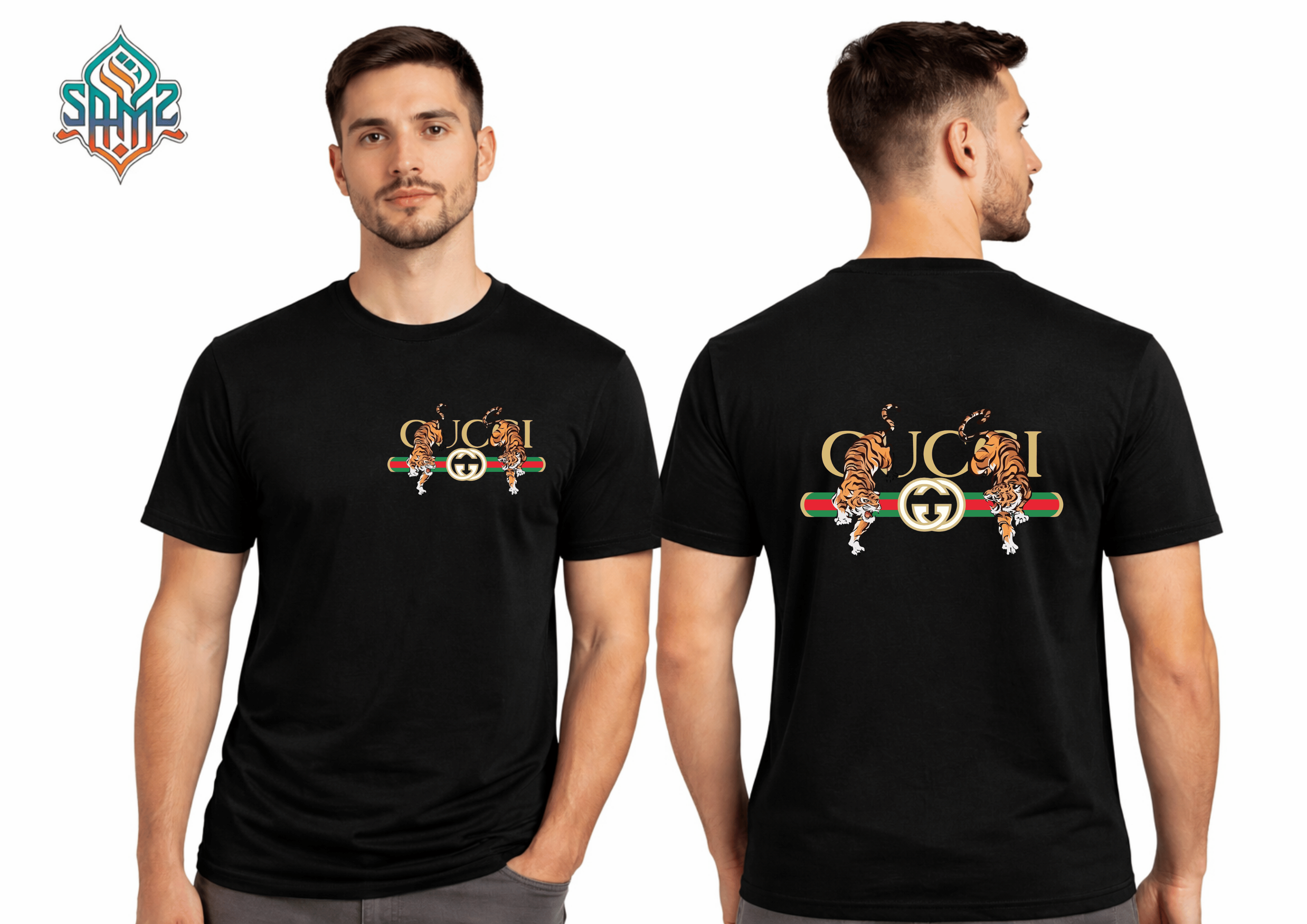 Lions Gucci – Premium DTF Transfer Print for T-Shirts | Custom Heat Transfer Design for Men Women Kids | High Quality Graphic Shirt Printing | SAMZ 24