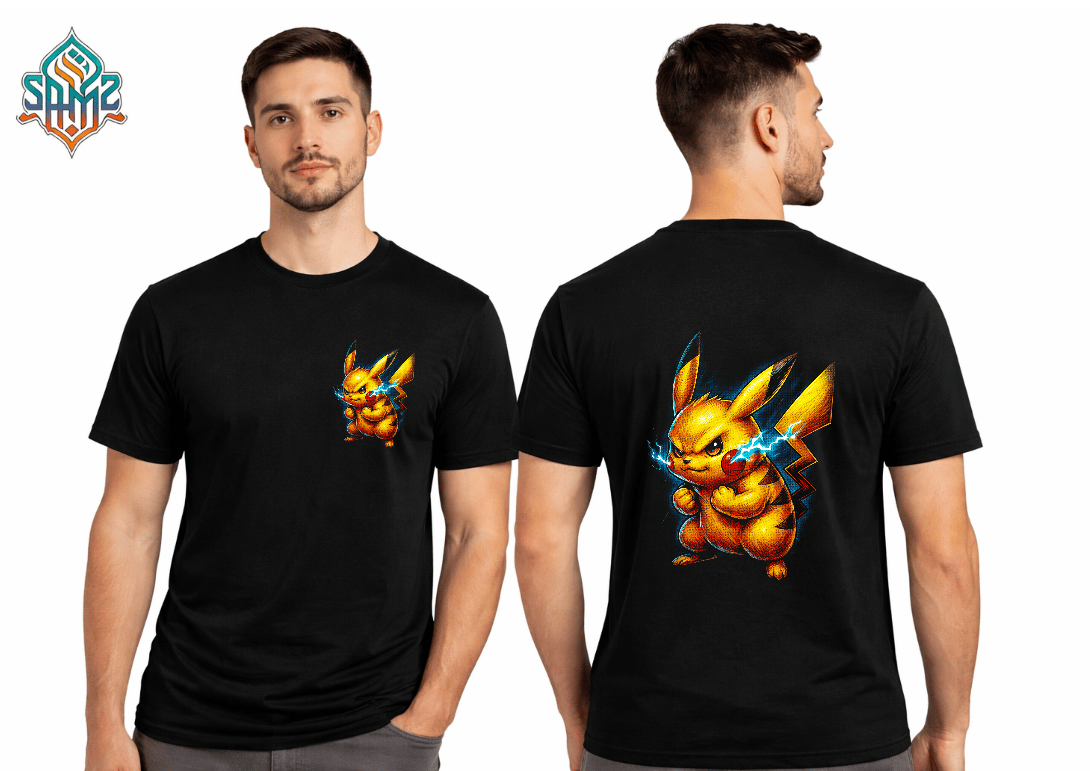 Angry Electric Pikachu Power – Premium DTF Transfer Print for T-Shirts | Custom Heat Transfer Design Unisex | High Quality Shirt Printing | SAMZ 24