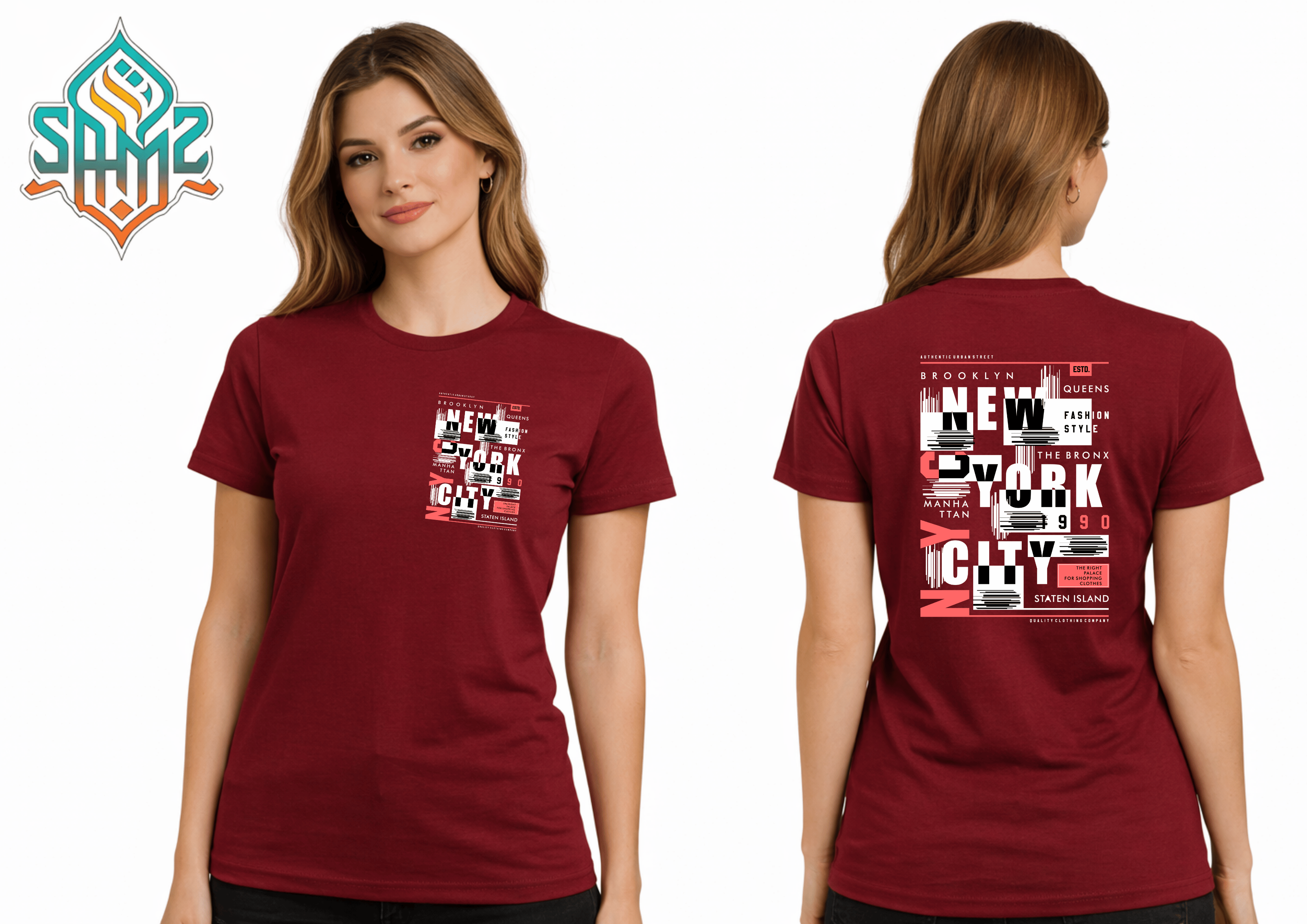 New York Brooklyn – Premium DTF Transfer Print for T-Shirts | Custom Heat Transfer Unisex | High Quality Shirt Printing | SAMZ 24