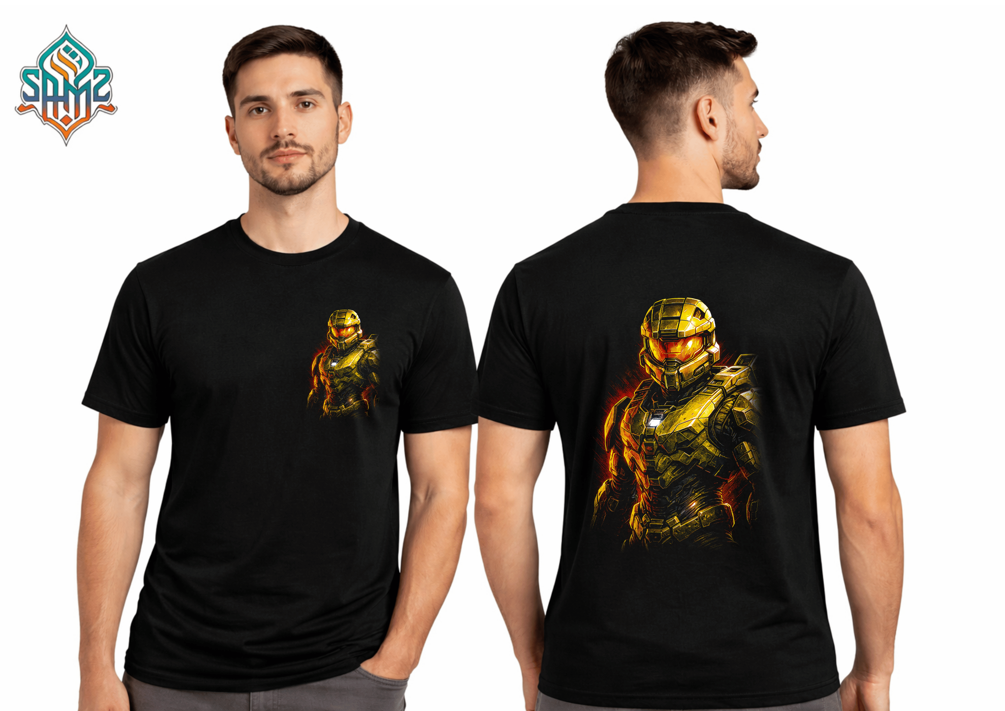 Futuristic Soldier Armor – Premium DTF Transfer Print for T-Shirts | Custom Heat Transfer Design Unisex | High Quality Shirt Printing | SAMZ 24