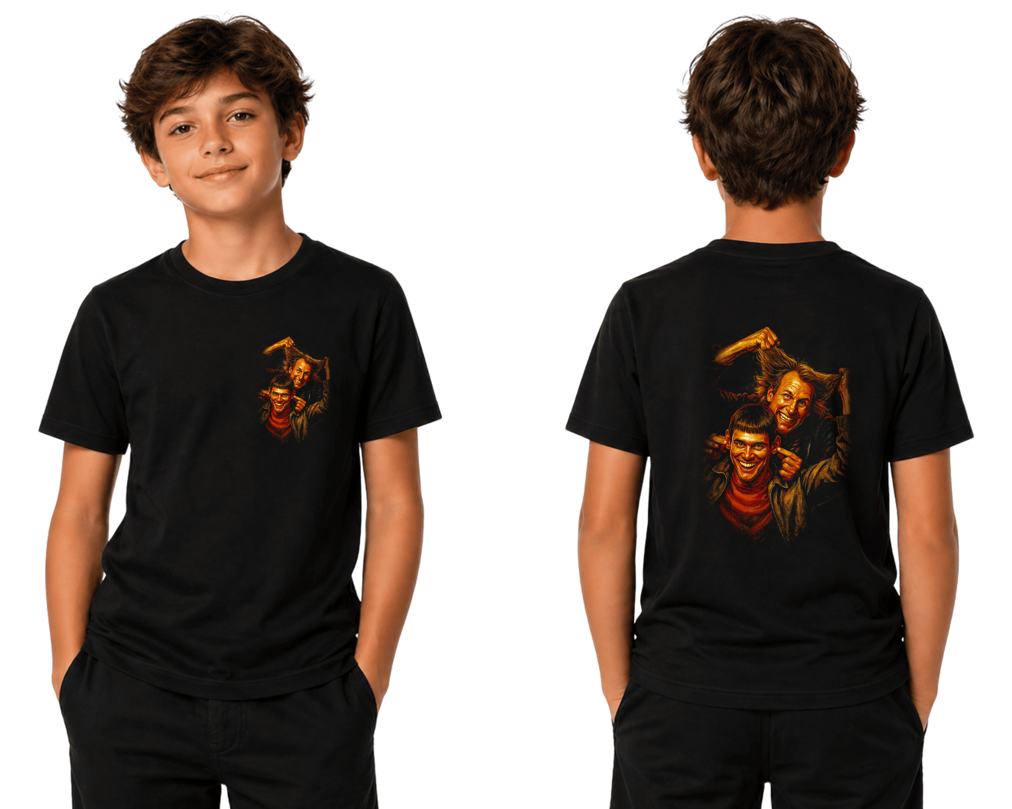 Dumb and Dumber Art - Premium DTF Transfer Print for T-Shirts | Custom Heat Transfer Design Unisex | High Quality Shirt Printing | SAMZ 24