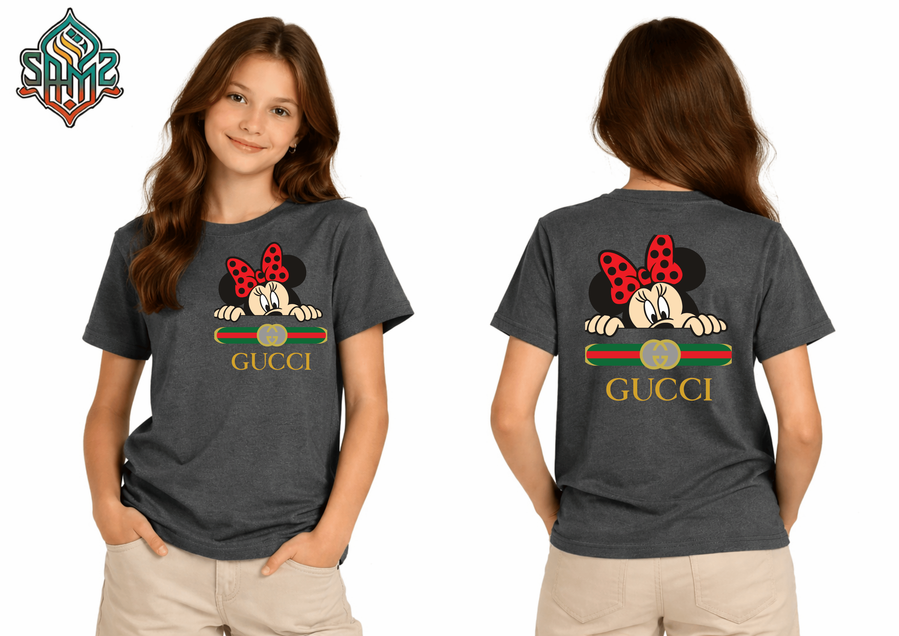 Gucci Mickey Mouse – Premium DTF Transfer Print for T-Shirts | Custom Heat Transfer Design for Men Women Kids | High Quality Graphic Shirt Printing | SAMZ 24
