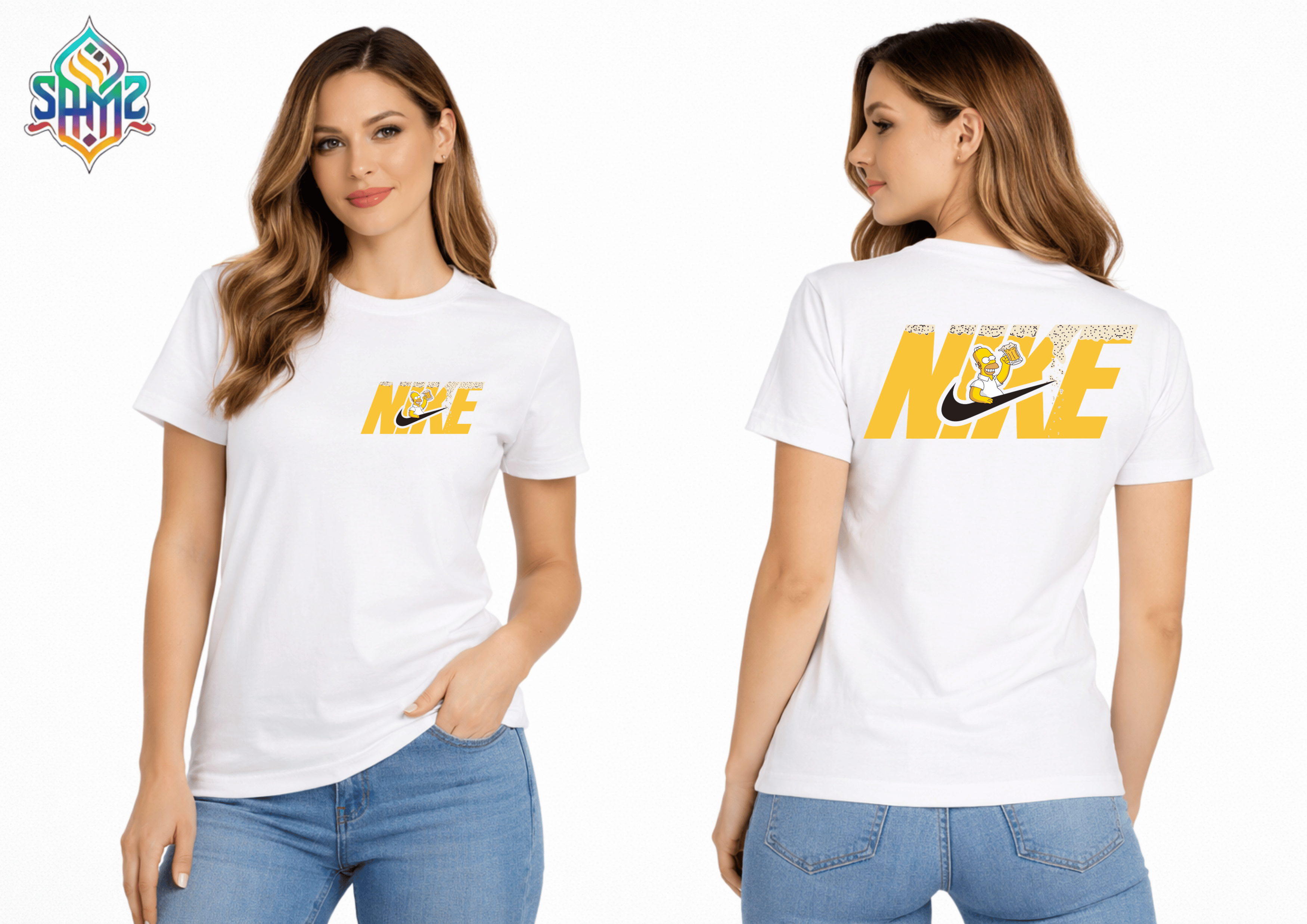 The Simpson Nike – Premium DTF Transfer Print for T-Shirts | Custom Heat Transfer Design for Men Women Kids | High Quality Graphic Shirt Printing | SAMZ 24