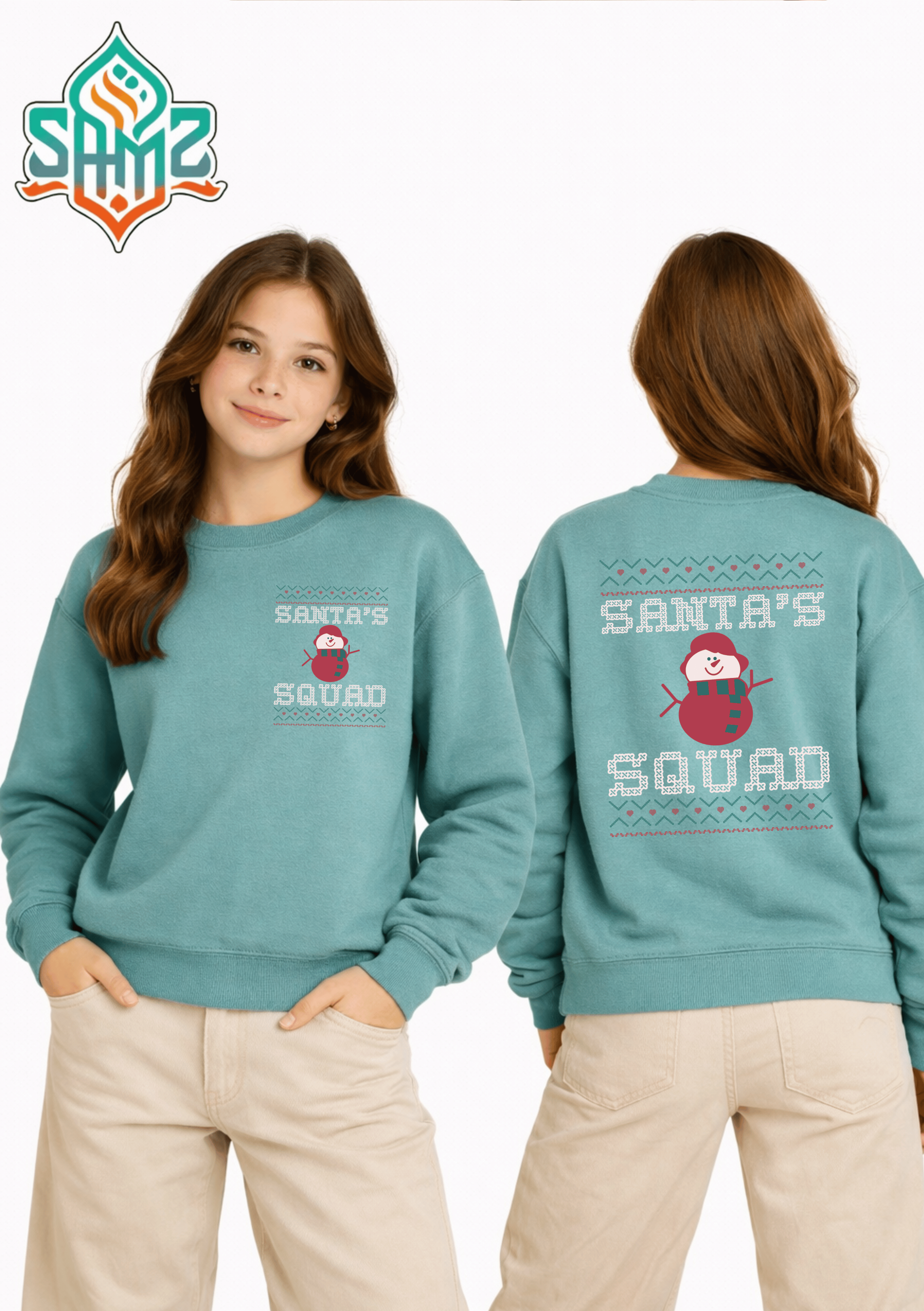 Santa Squad – Premium DTF Transfer Print for T-Shirts | Custom Heat Transfer Unisex | High Quality Shirt Printing | SAMZ 24