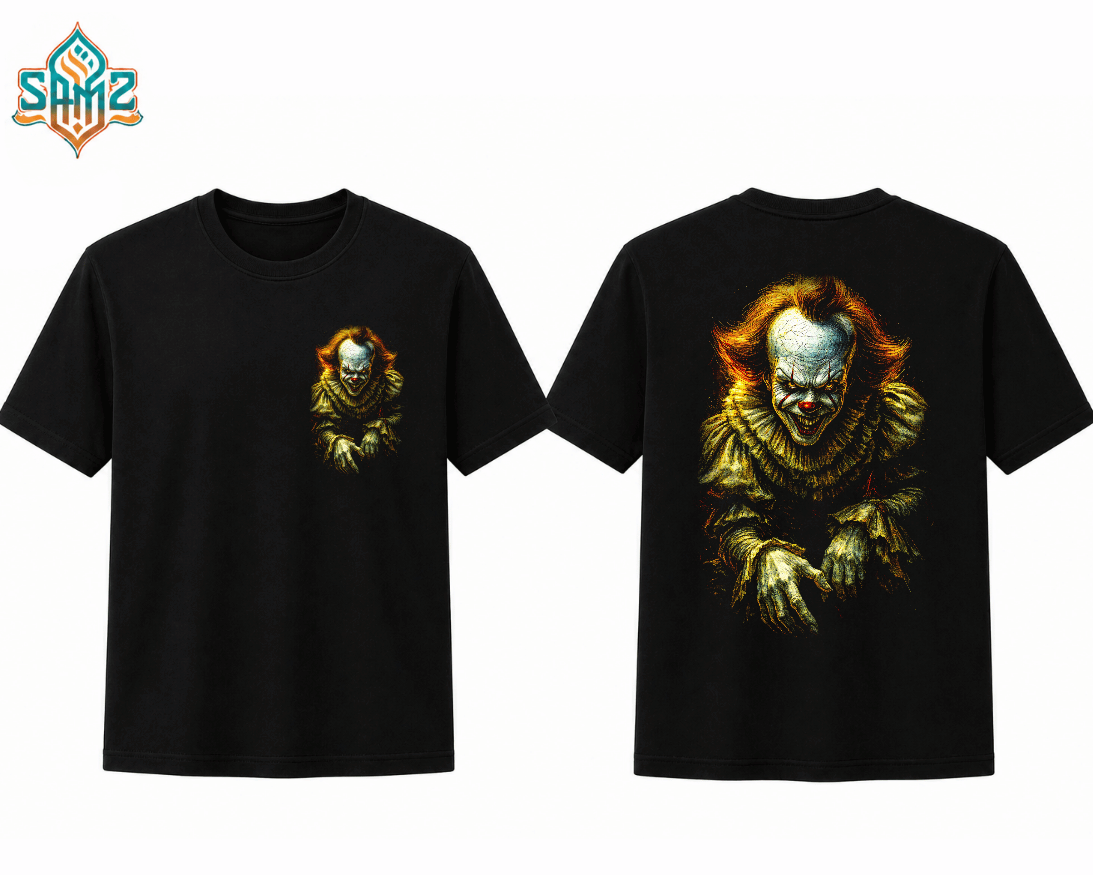 Pennywise The Dancing Clown – Premium DTF Transfer Print for T-Shirts | Custom Heat Transfer Design Unisex | High Quality Shirt Printing | SAMZ 24