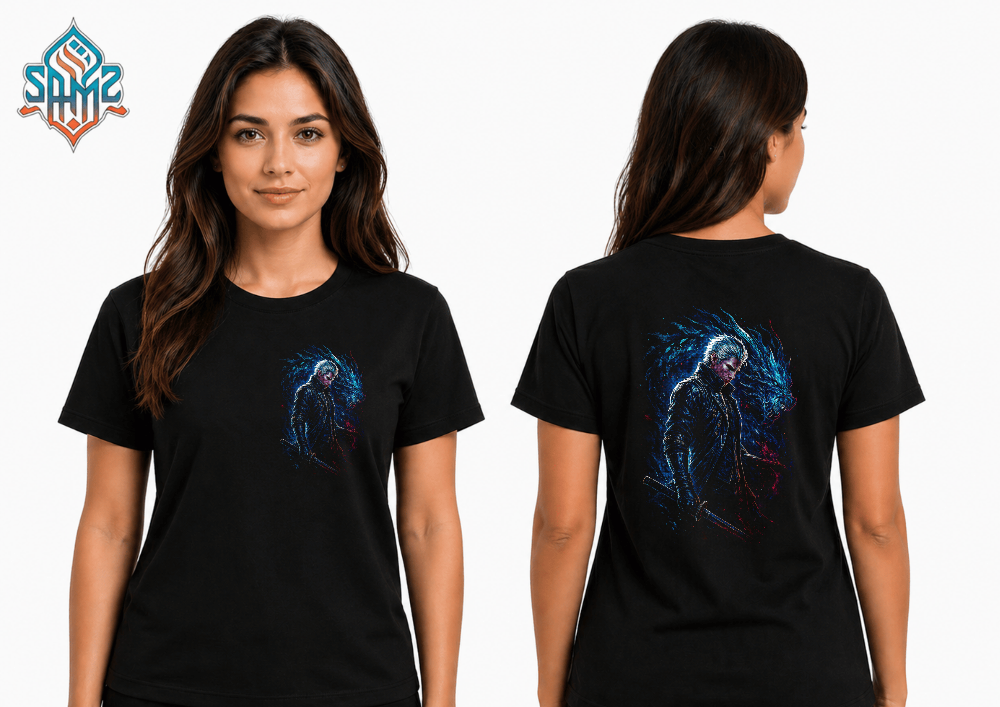 Vergil Devil May Cry – Premium DTF Transfer Print for T-Shirts | Custom Heat Transfer Design Unisex | High Quality Shirt Printing | SAMZ 24