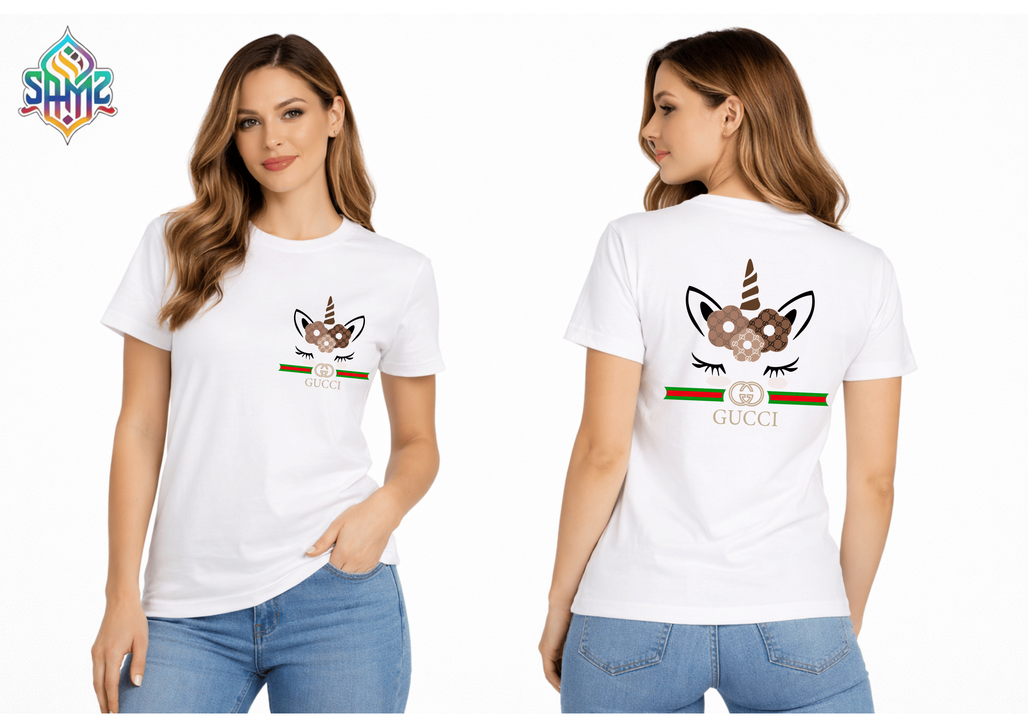 Kitten X Gucci – Premium DTF Transfer Print for T-Shirts | Custom Heat Transfer Design for Men Women Kids | High Quality Graphic Shirt Printing | SAMZ 24