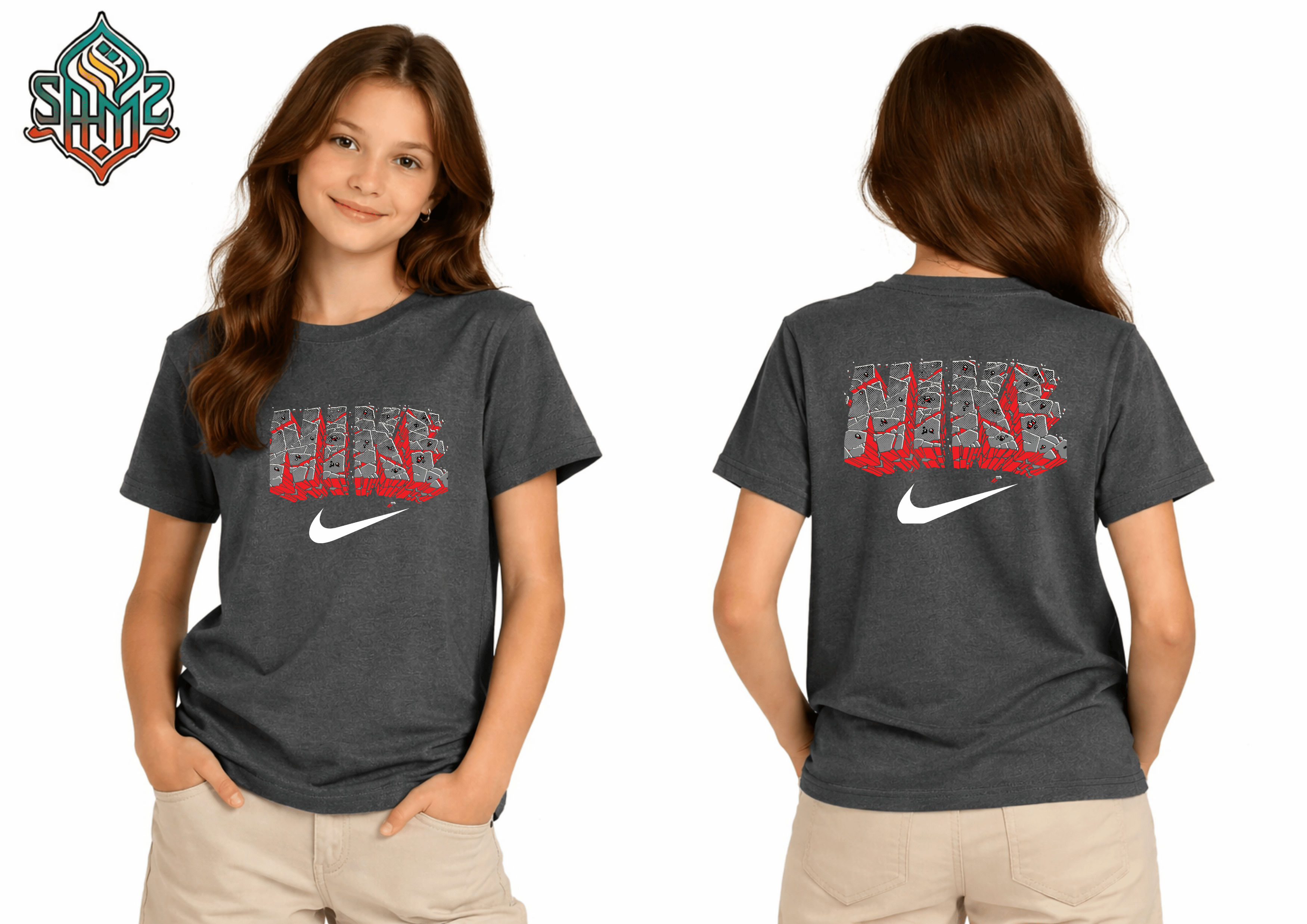 Nike – Premium DTF Transfer Print for T-Shirts | Custom Heat Transfer Design for Men Women Kids | High Quality Graphic Shirt Printing | SAMZ 24