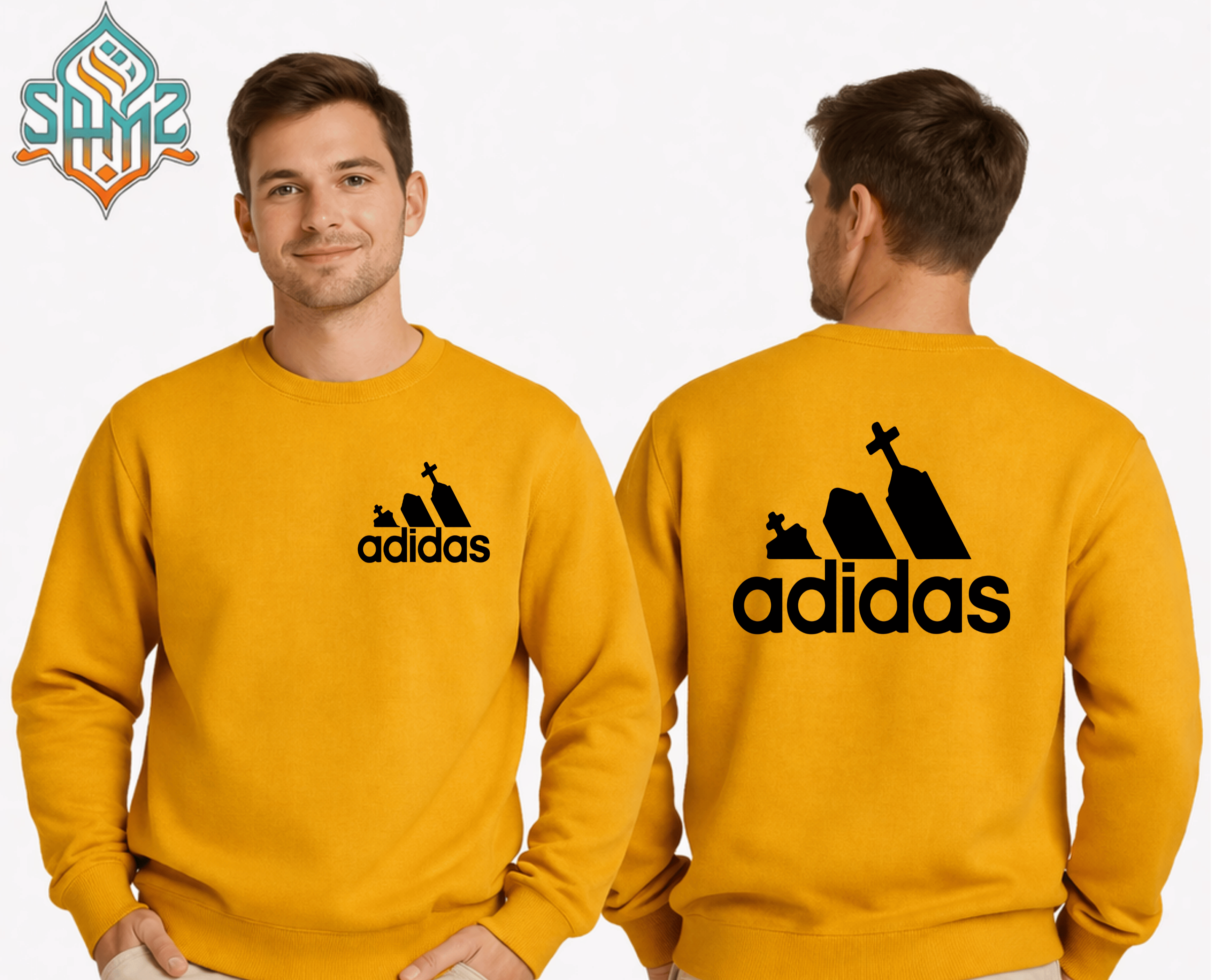 The Adidas With Cross – Premium DTF Transfer Print for T-Shirts | Custom Heat Transfer Unisex | High Quality Shirt Printing | SAMZ 24