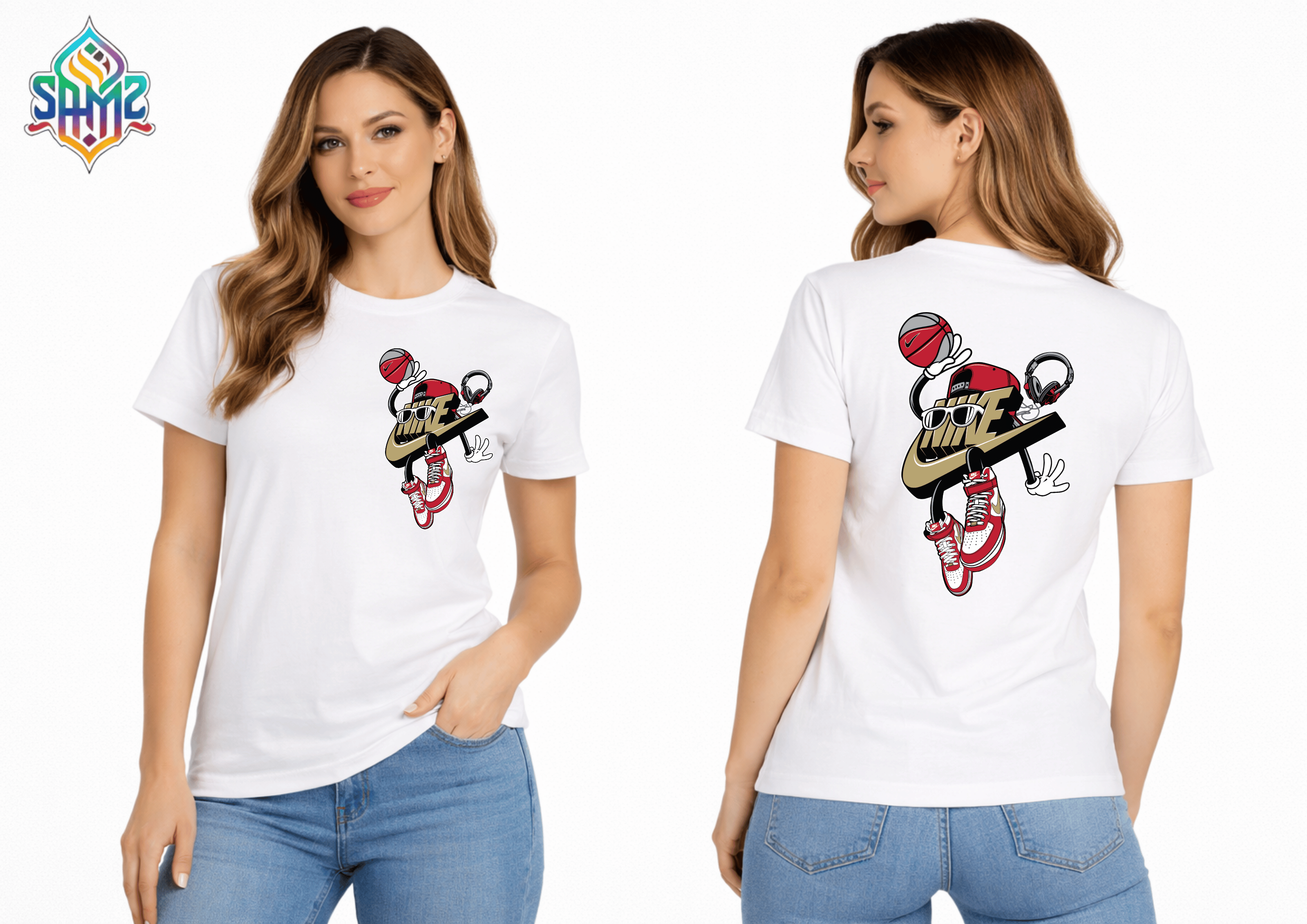 Basketball Nike Graffiti– Premium DTF Transfer Print for T-Shirts | Custom Heat Transfer Design for Men Women Kids | High Quality Graphic Shirt Printing | SAMZ 24