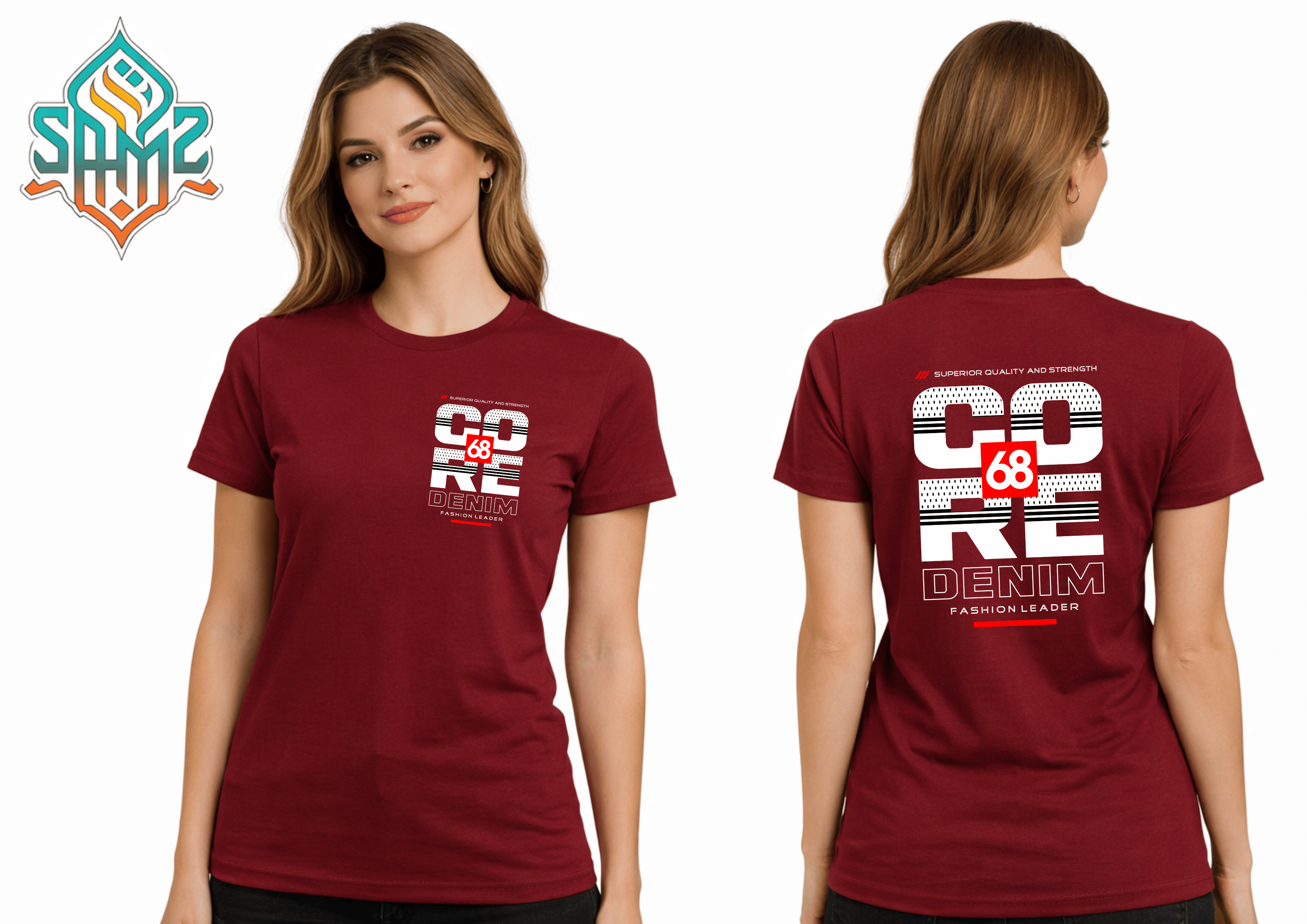 CORE Denim 68 – Premium DTF Transfer Print for T-Shirts | Custom Heat Transfer Unisex | High Quality Shirt Printing | SAMZ 24