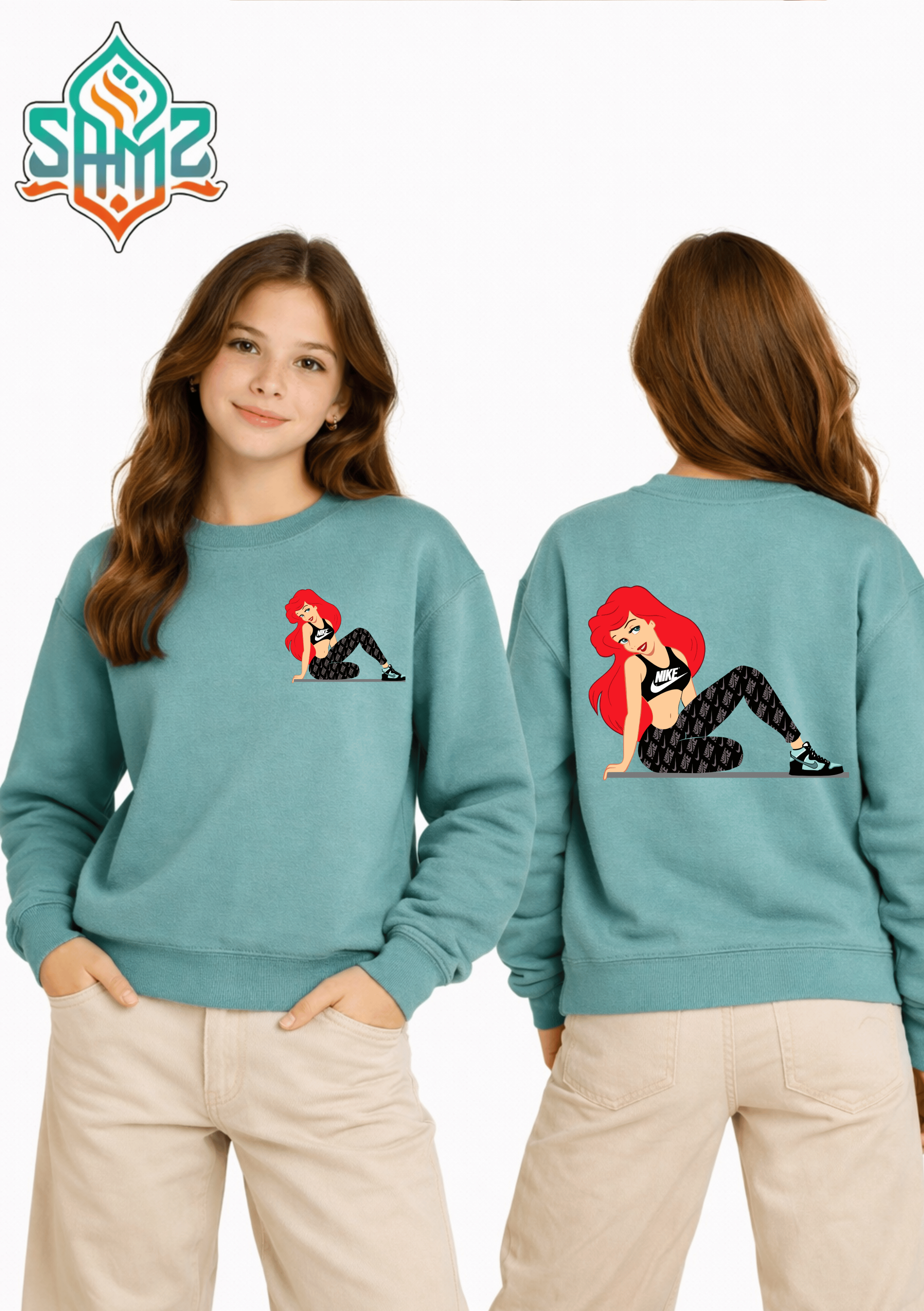Nike Girl Pose – Premium DTF Transfer Print for T-Shirts | Custom Heat Transfer Unisex | High Quality Shirt Printing | SAMZ 24