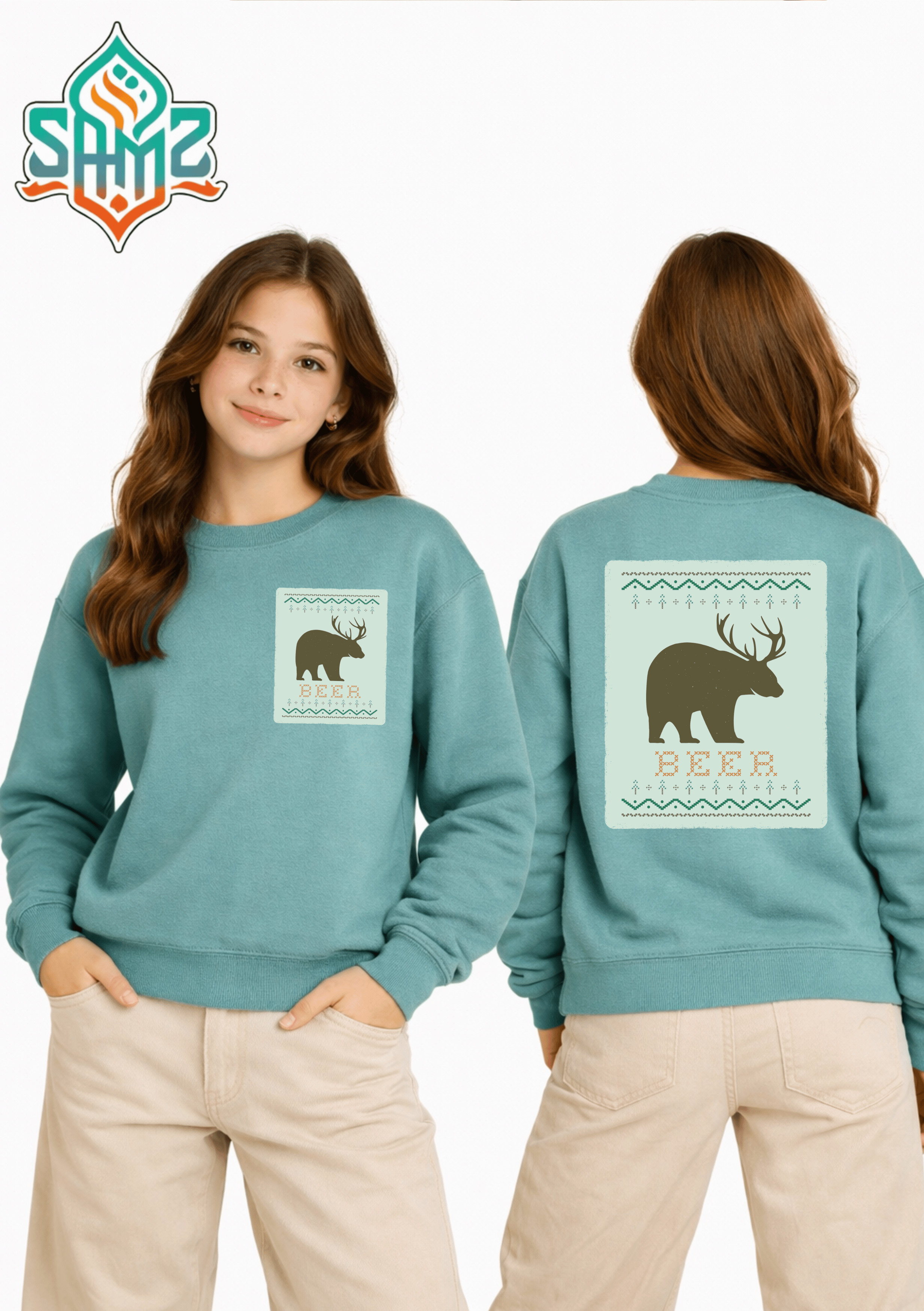 Bear Christmas – Premium DTF Transfer Print for T-Shirts | Custom Heat Transfer Unisex | High Quality Shirt Printing | SAMZ 24