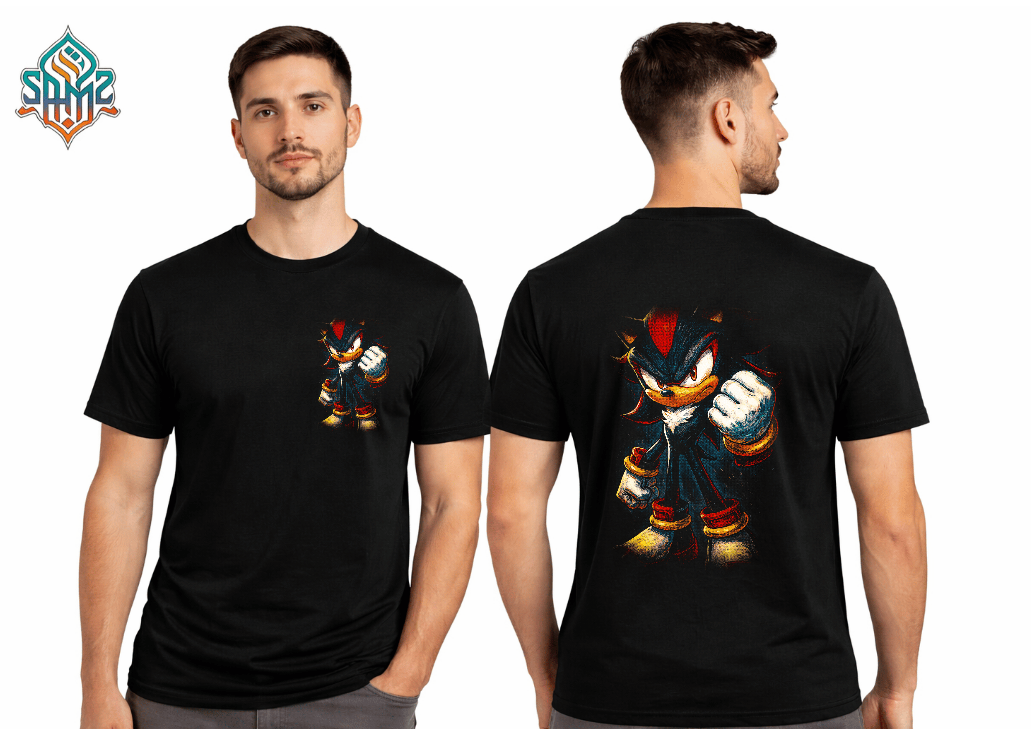Sonic Power Pose – Premium DTF Transfer Print for T-Shirts | Custom Heat Transfer Design Unisex | High Quality Shirt Printing | SAMZ 24
