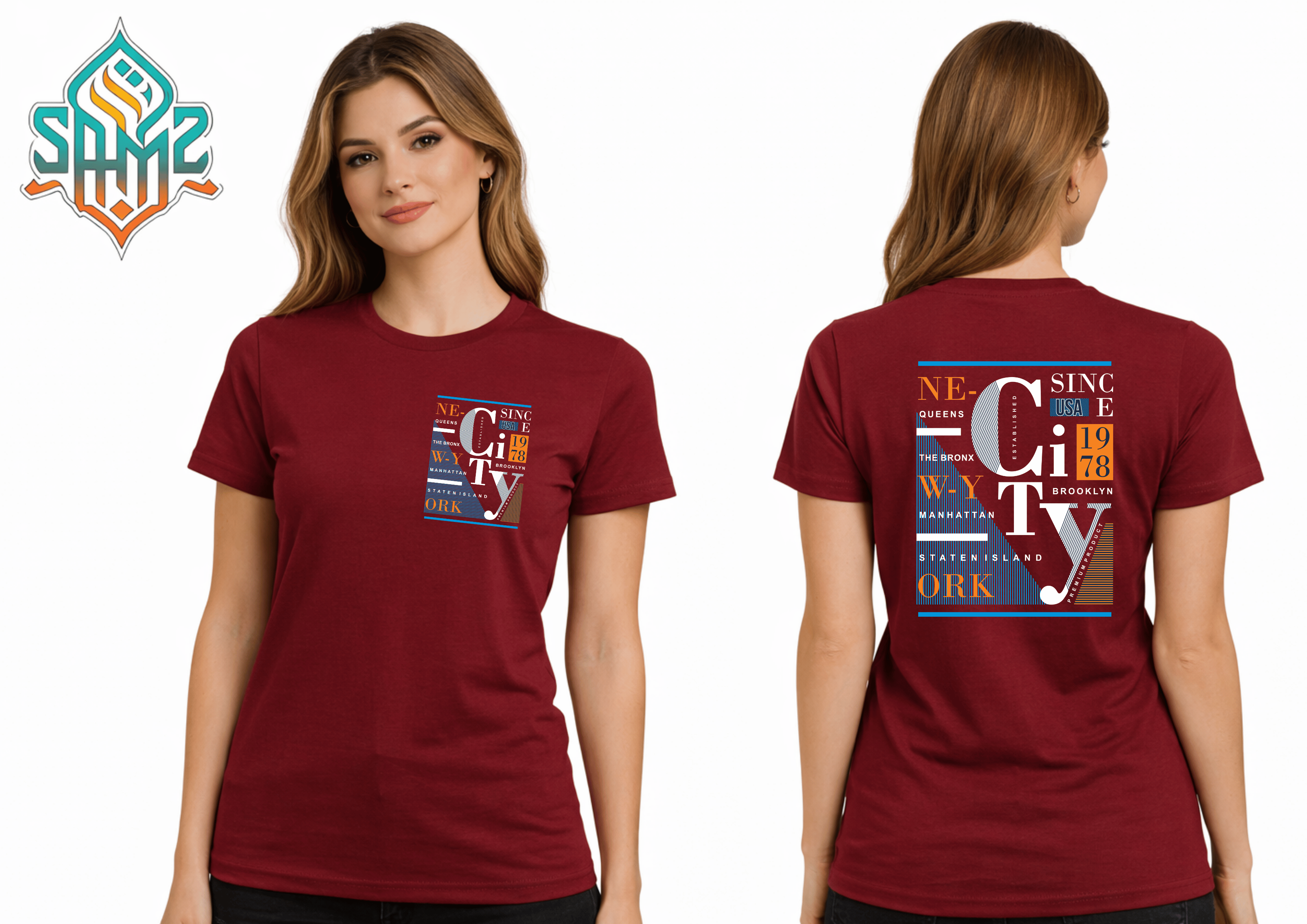 New York City Queens – Premium DTF Transfer Print for T-Shirts | Custom Heat Transfer Unisex | High Quality Shirt Printing | SAMZ 24