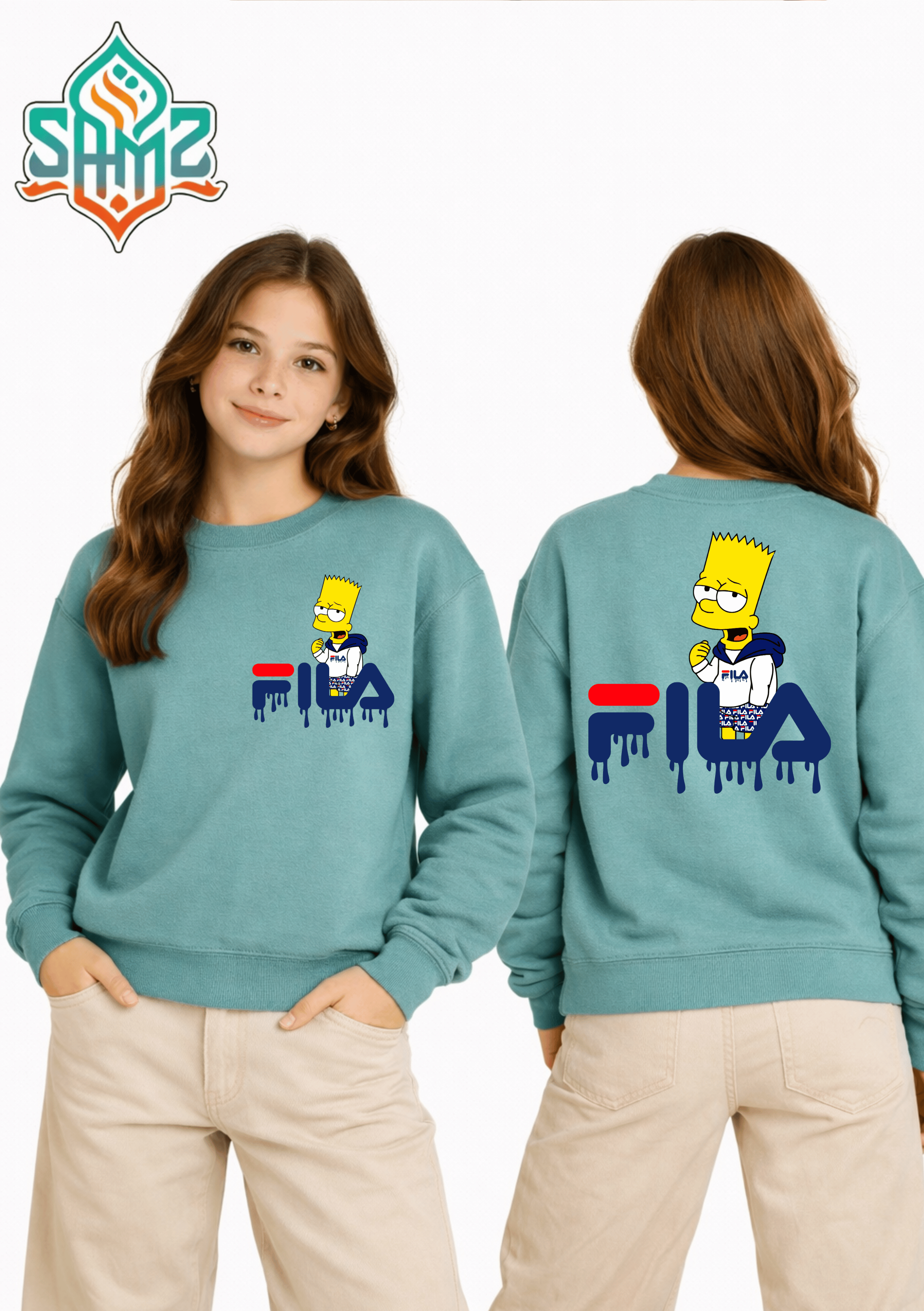 FILA Bart Style – Premium DTF Transfer Print for T-Shirts | Custom Heat Transfer Unisex | High Quality Shirt Printing | SAMZ 24