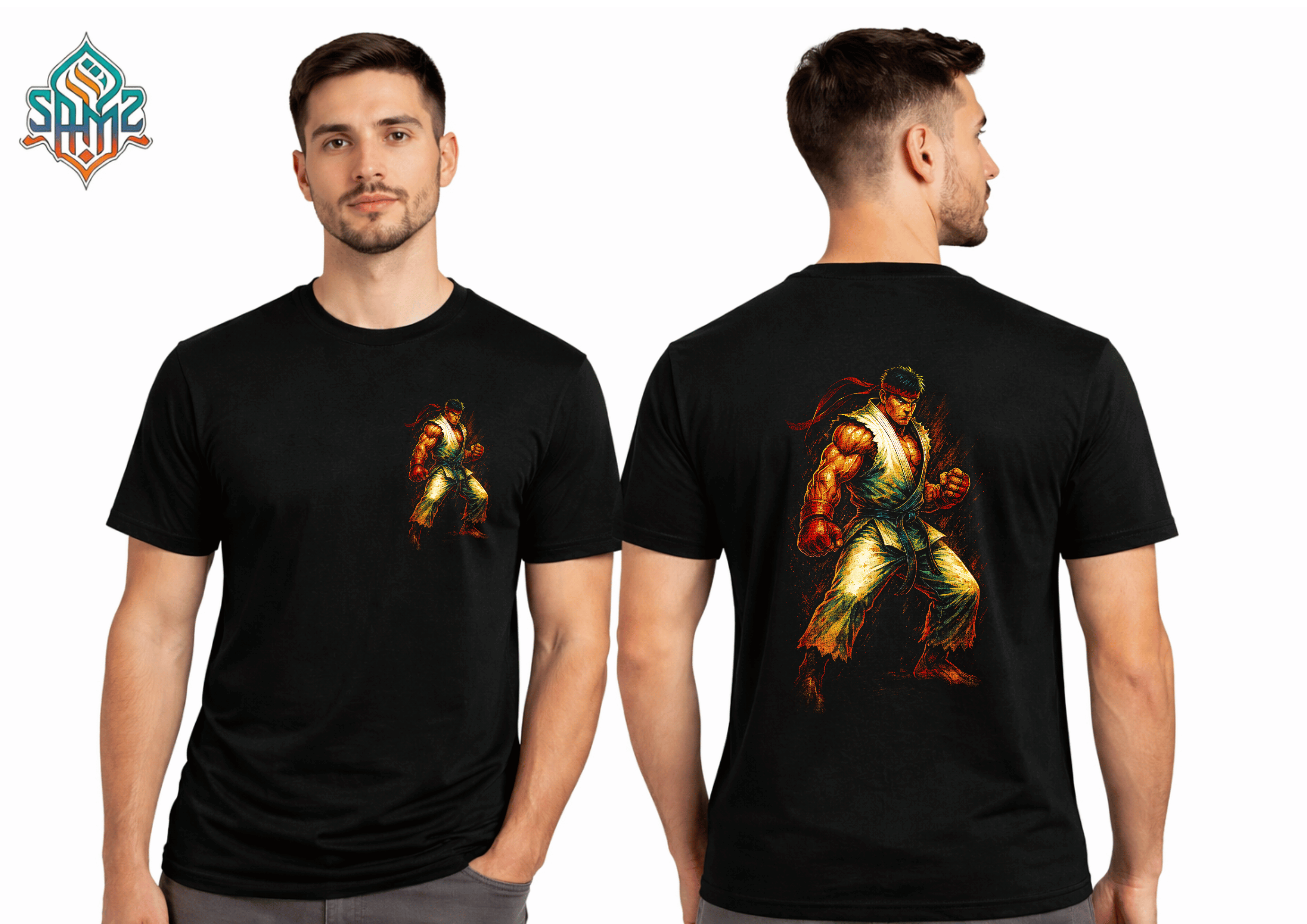 Fighter Modern Vector Style – Premium DTF Transfer Print for T-Shirts | Custom Heat Transfer Design Unisex | High Quality Shirt Printing | SAMZ 24