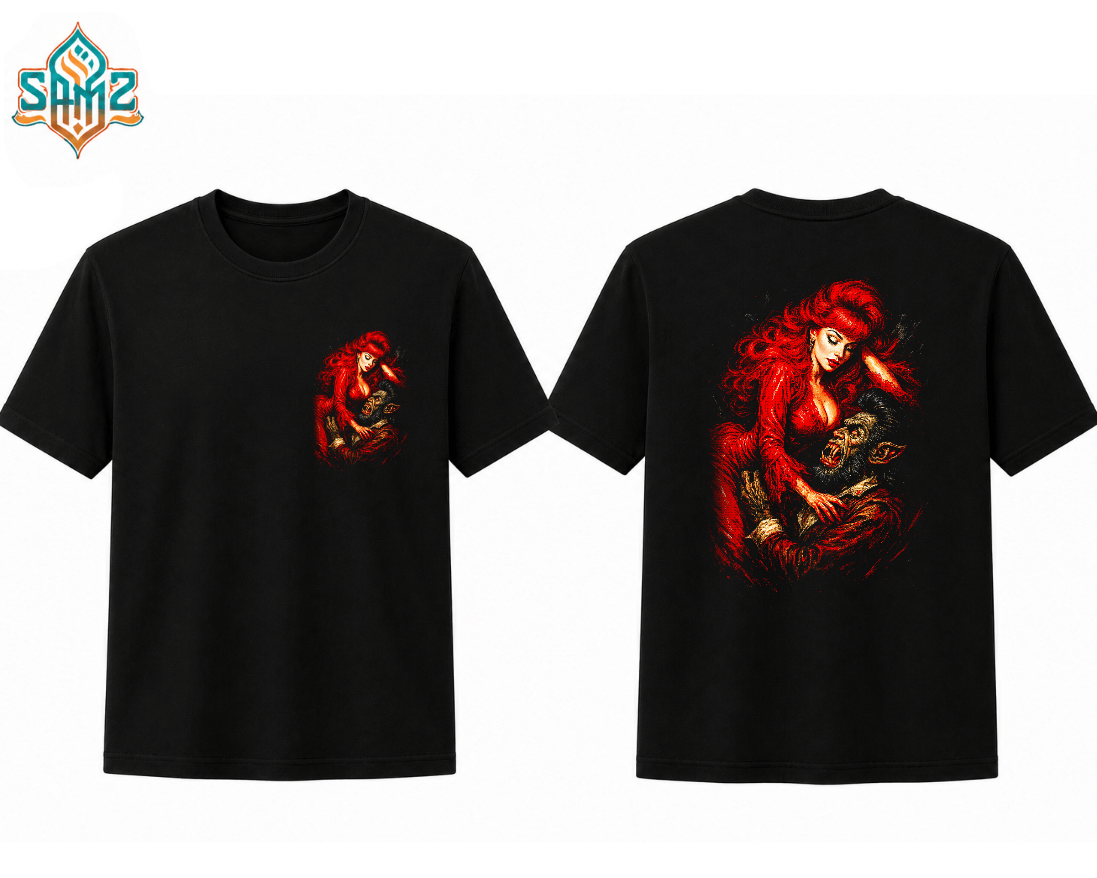 Horror Design – Premium DTF Transfer Print for T-Shirts | Custom Heat Transfer Design Unisex | High Quality Shirt Printing | SAMZ 24