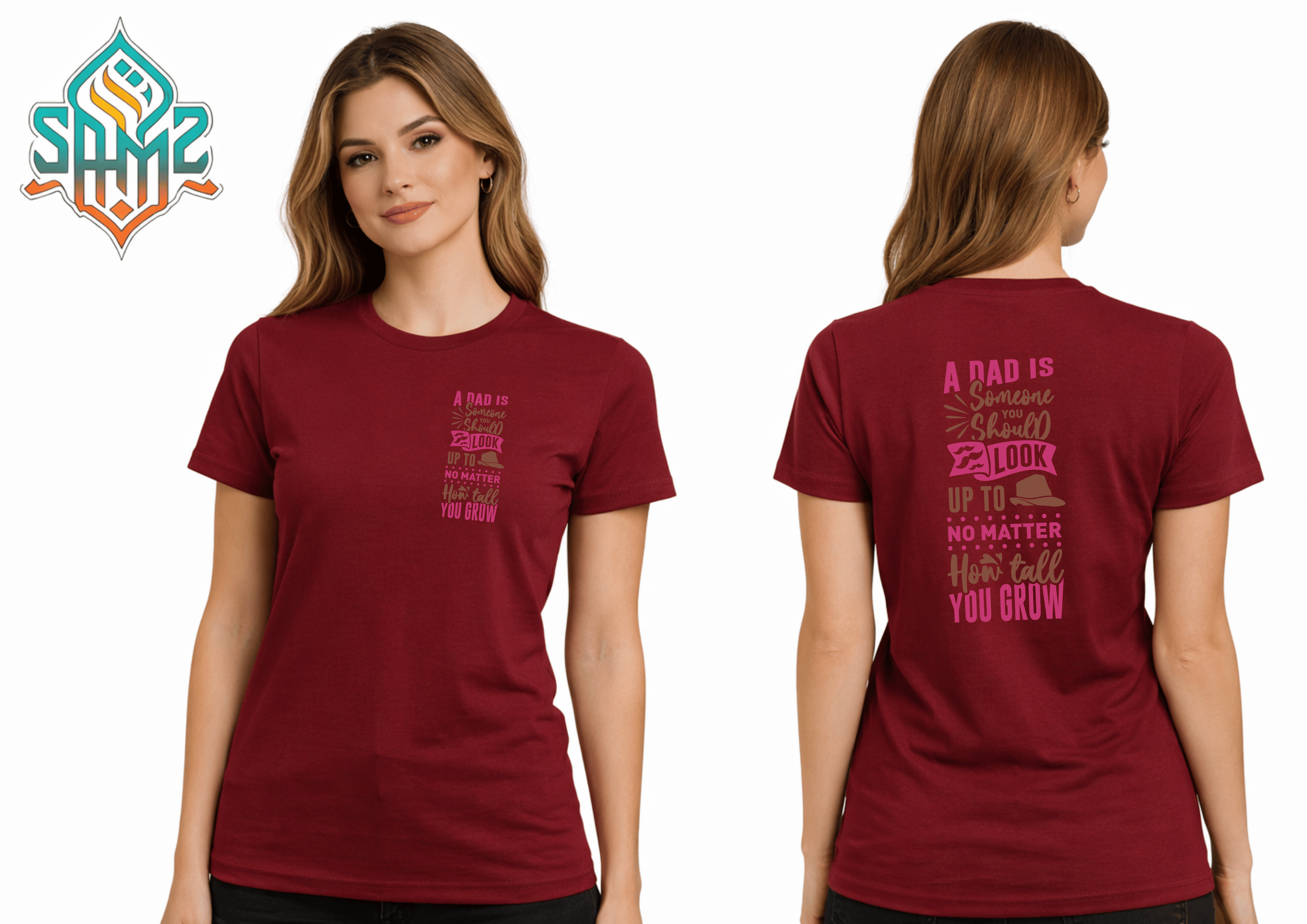 A Dad Is Someone You Should Look Up To – Premium DTF Transfer Print for T-Shirts | Custom Heat Transfer Unisex | High Quality Shirt Printing | SAMZ 24