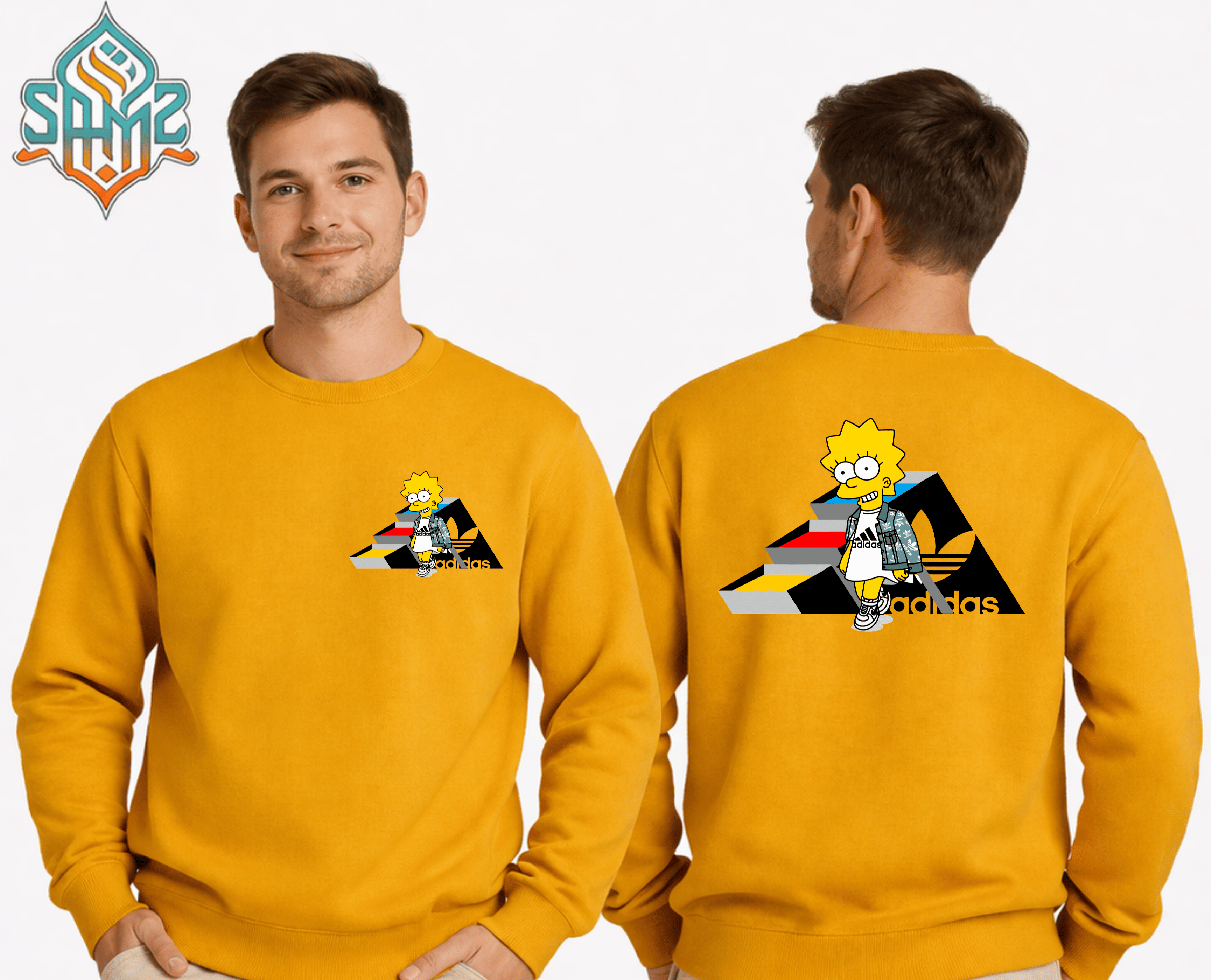 Adidas Lisa Simpson Streetwear – Premium DTF Transfer Print for T-Shirts | Custom Heat Transfer Unisex | High Quality Shirt Printing | SAMZ 24