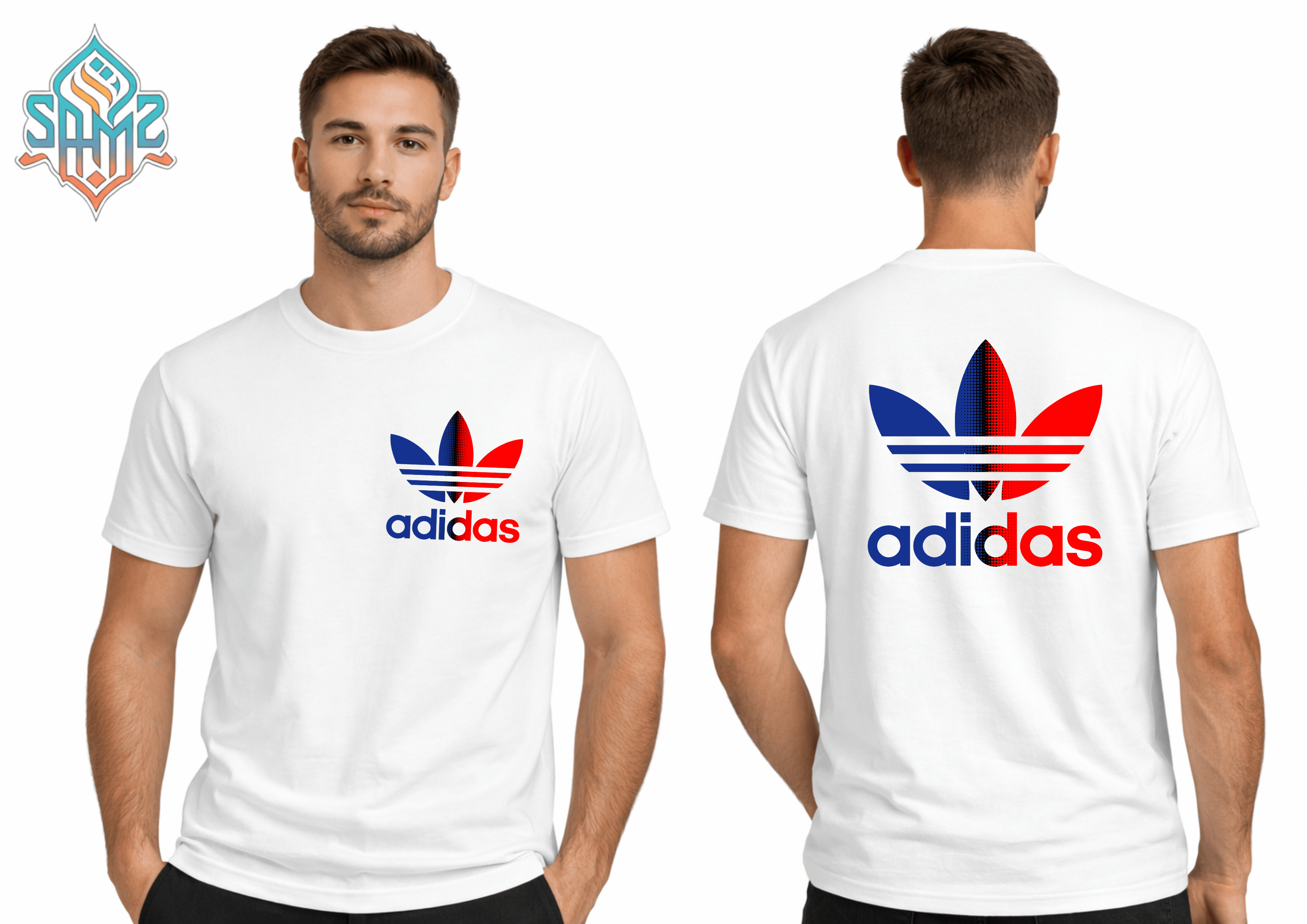 Adidas Tricolor Trefoil – Premium DTF Transfer Print for T-Shirts | Custom Heat Transfer Design Unisex | High Quality Shirt Printing | SAMZ 24