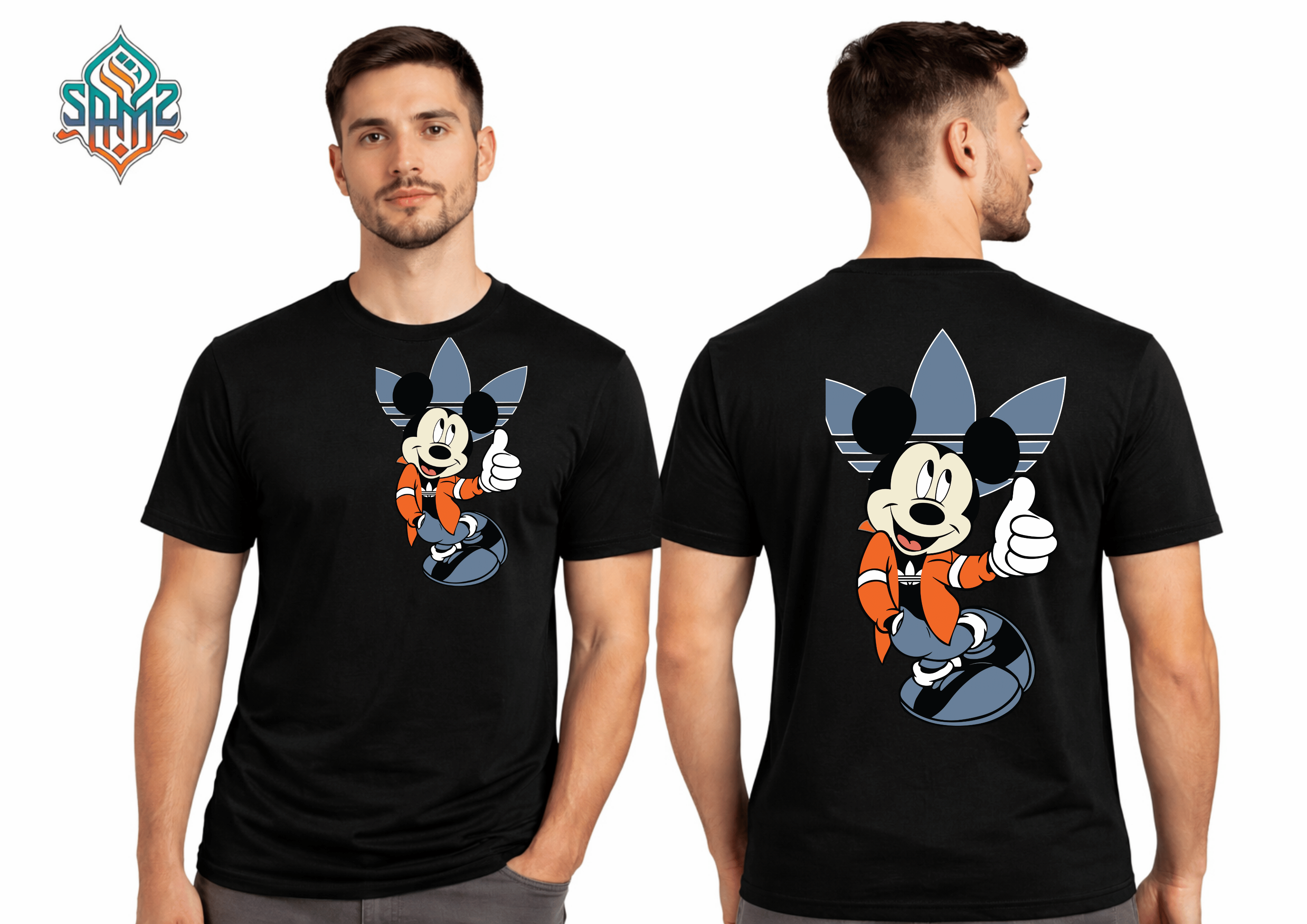 Mickey Mouse Adidas – Premium DTF Transfer Print for T-Shirts | Custom Heat Transfer Design for Men Women Kids | High Quality Graphic Shirt Printing | SAMZ 24