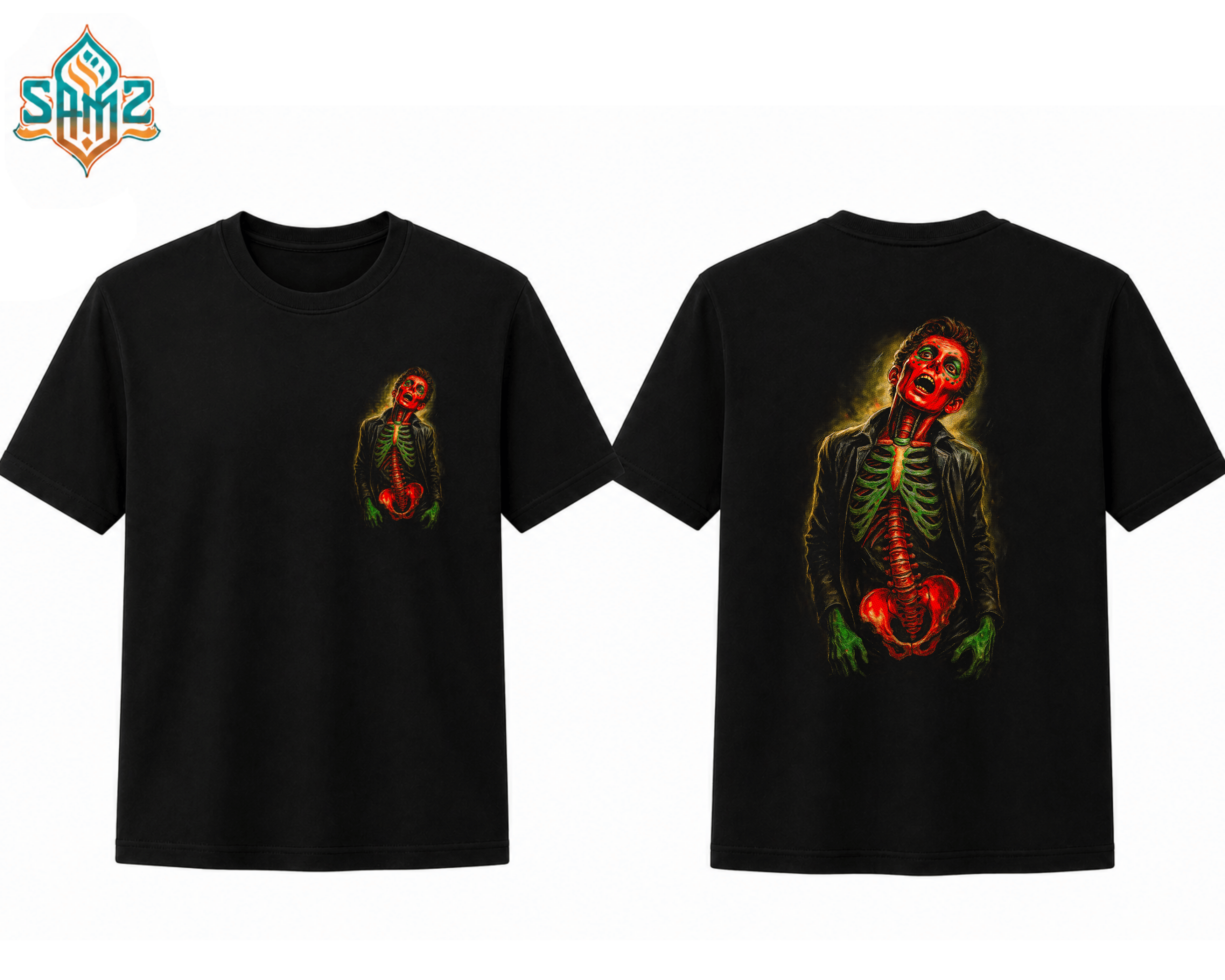 Supernatural Skeleton – Premium DTF Transfer Print for T-Shirts | Custom Heat Transfer Design Unisex | High Quality Shirt Printing | SAMZ 24