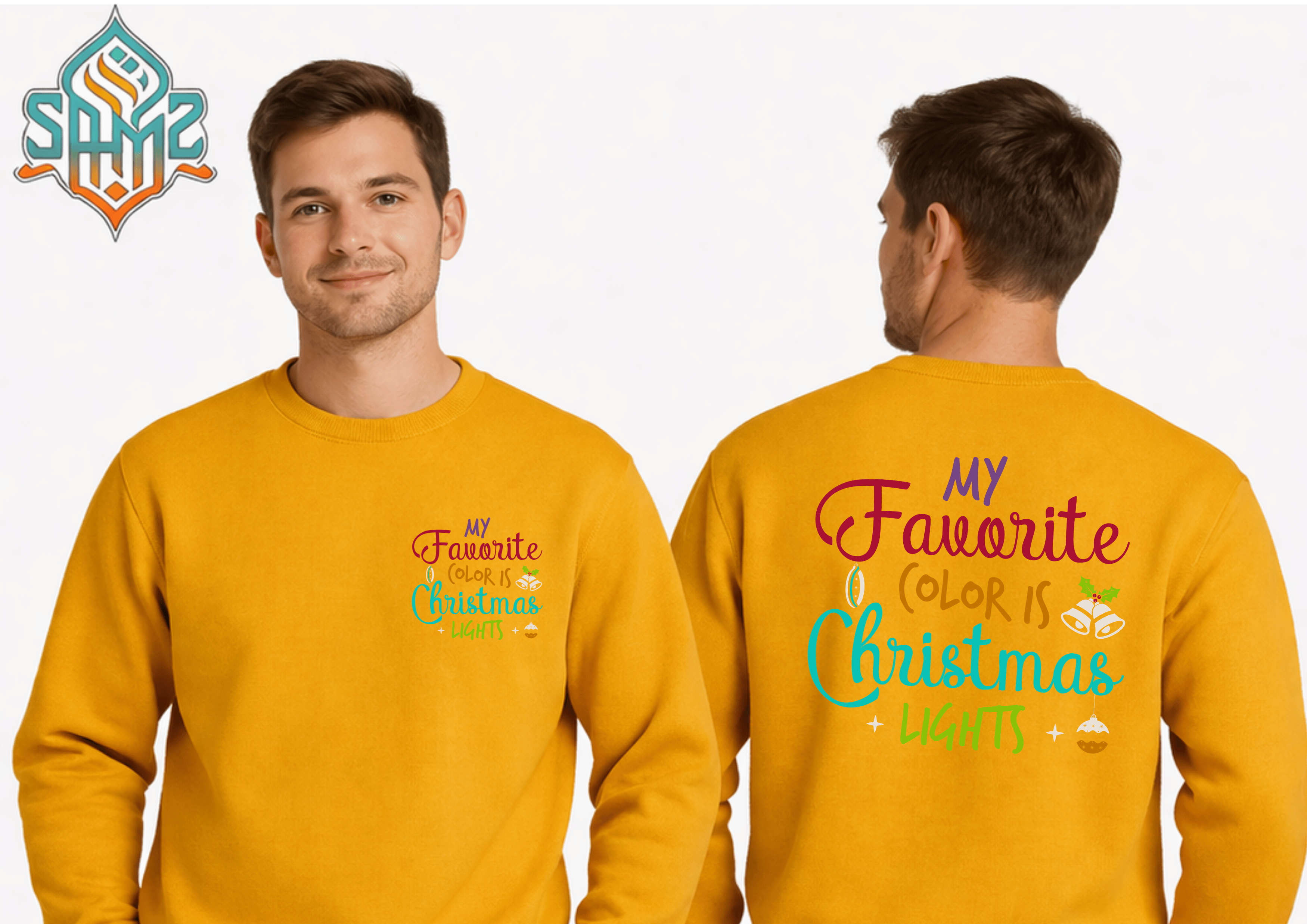 My Favorite Color Is Christmas Lights  – Premium DTF Transfer Print for T-Shirts | Custom Heat Transfer Unisex | High Quality Shirt Printing | SAMZ 24