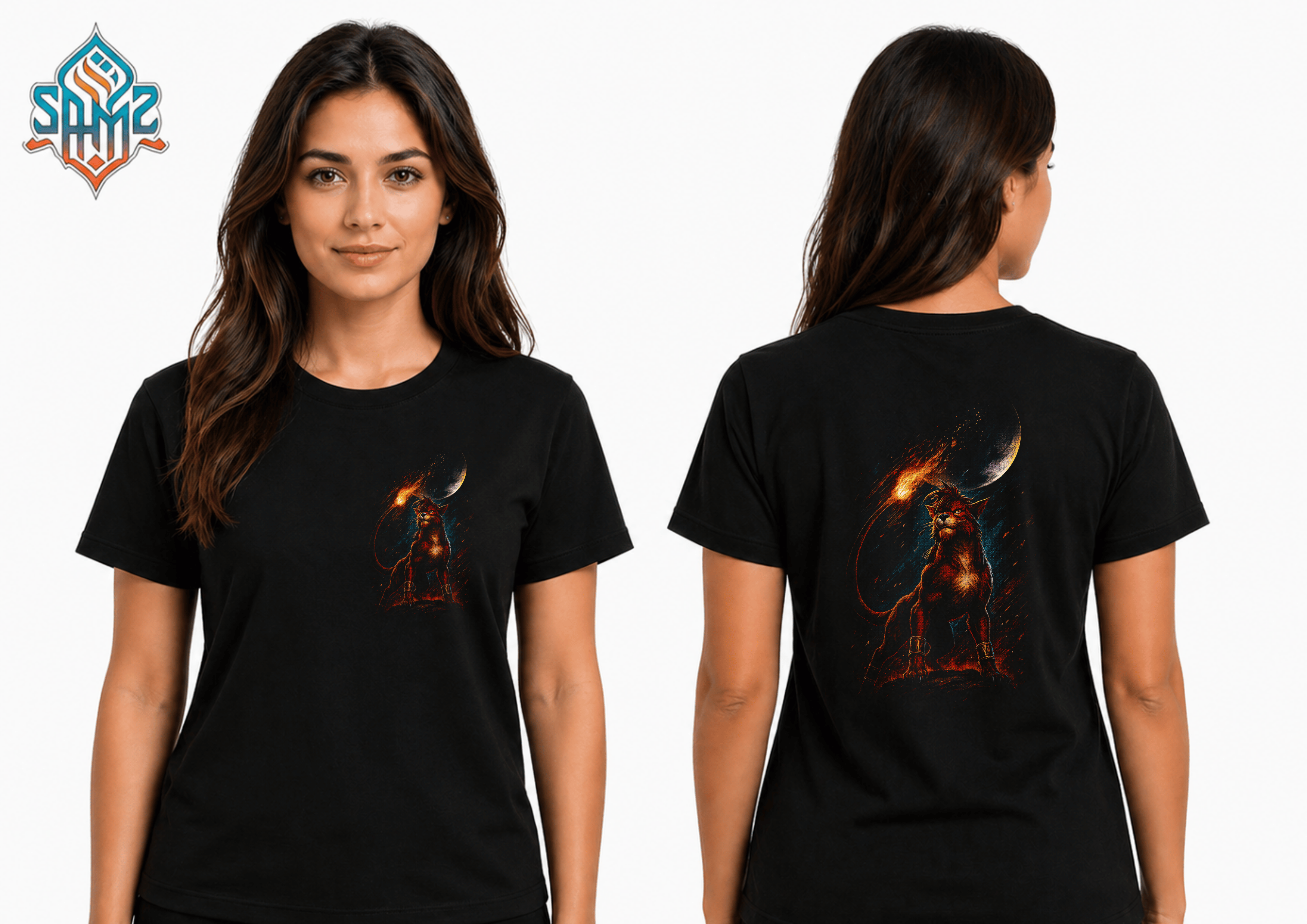 Celestial Lion King – Premium DTF Transfer Print for T-Shirts | Custom Heat Transfer Design Unisex | High Quality Shirt Printing | SAMZ 24