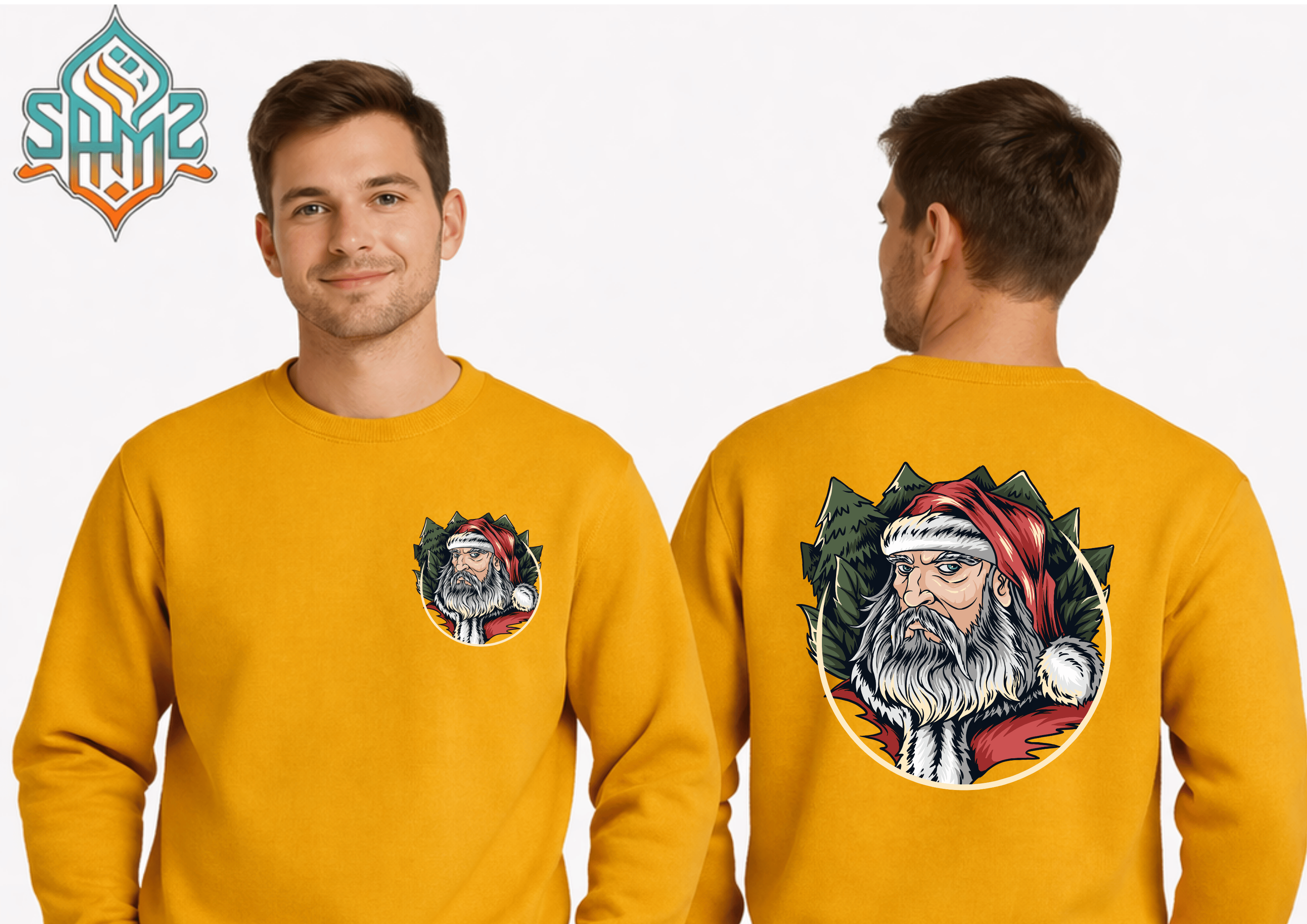 Santa Dark Legend – Premium DTF Transfer Print for T-Shirts | Custom Heat Transfer Unisex | High Quality Shirt Printing | SAMZ 24
