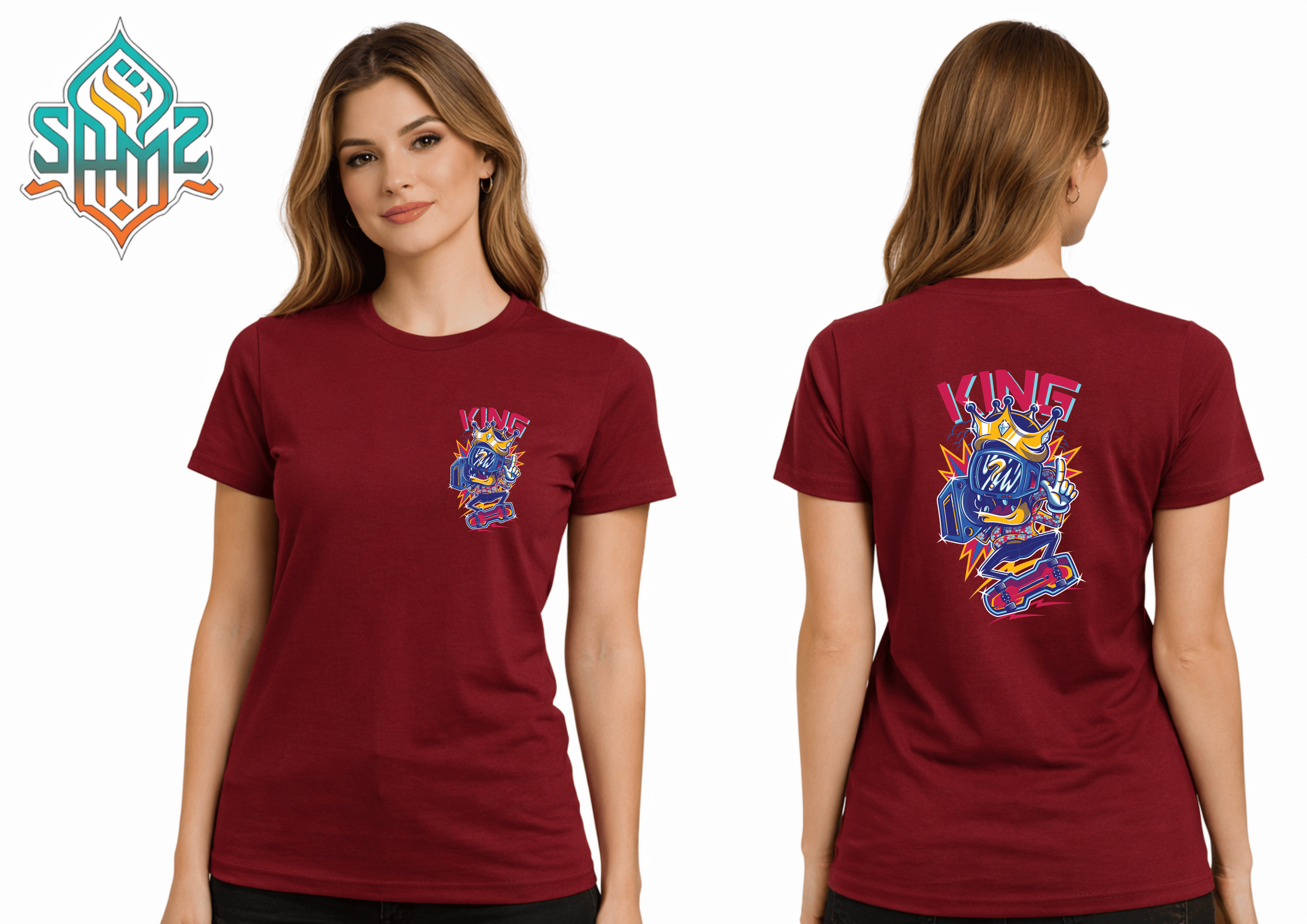 King Skateboard Street – Premium DTF Transfer Print for T-Shirts | Custom Heat Transfer Unisex | High Quality Shirt Printing | SAMZ 24