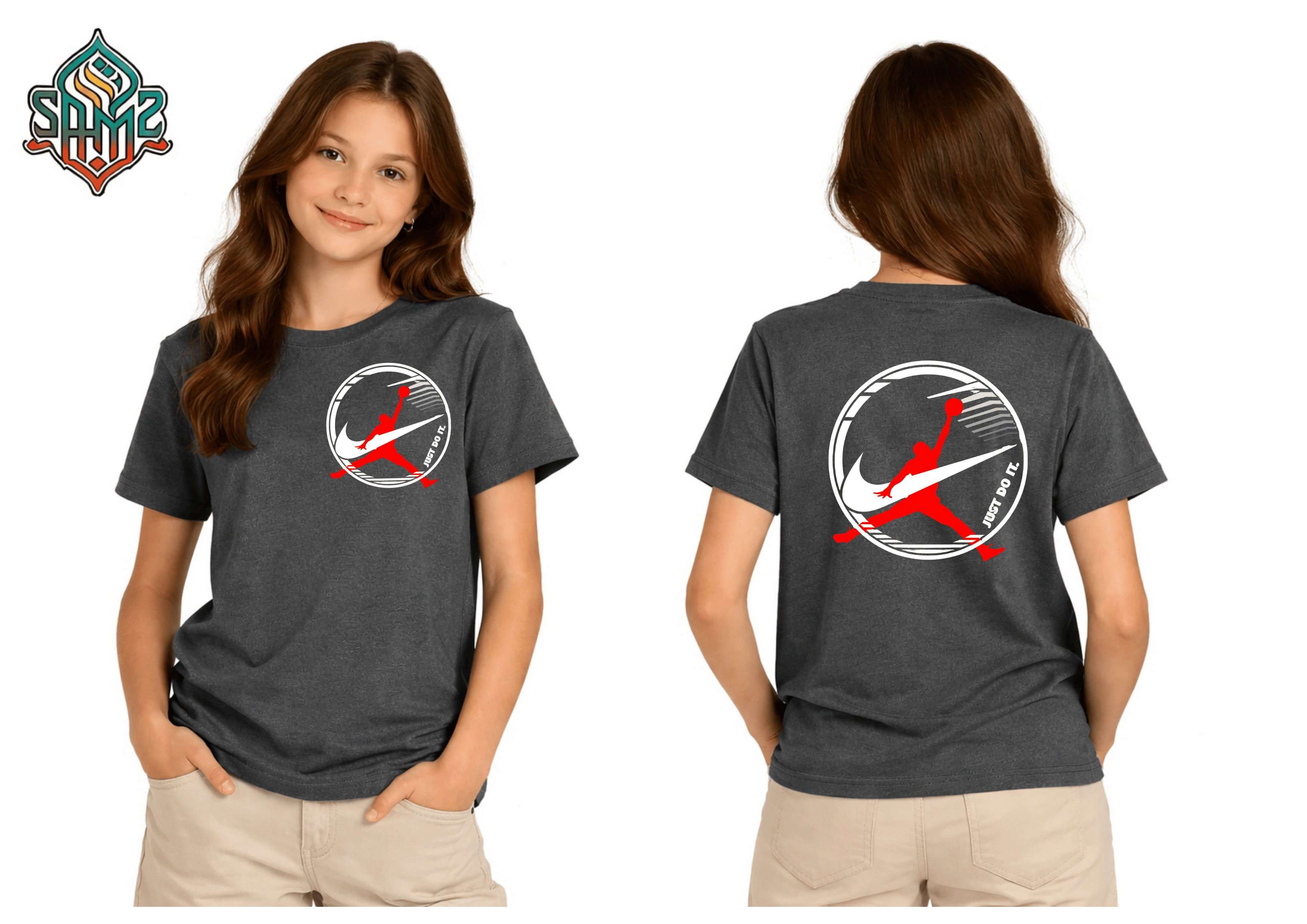 Just Do It Basketball Nike design – Premium DTF Transfer Print for T-Shirts | Custom Heat Transfer Design for Men Women Kids | High Quality Graphic Shirt Printing | SAMZ 24