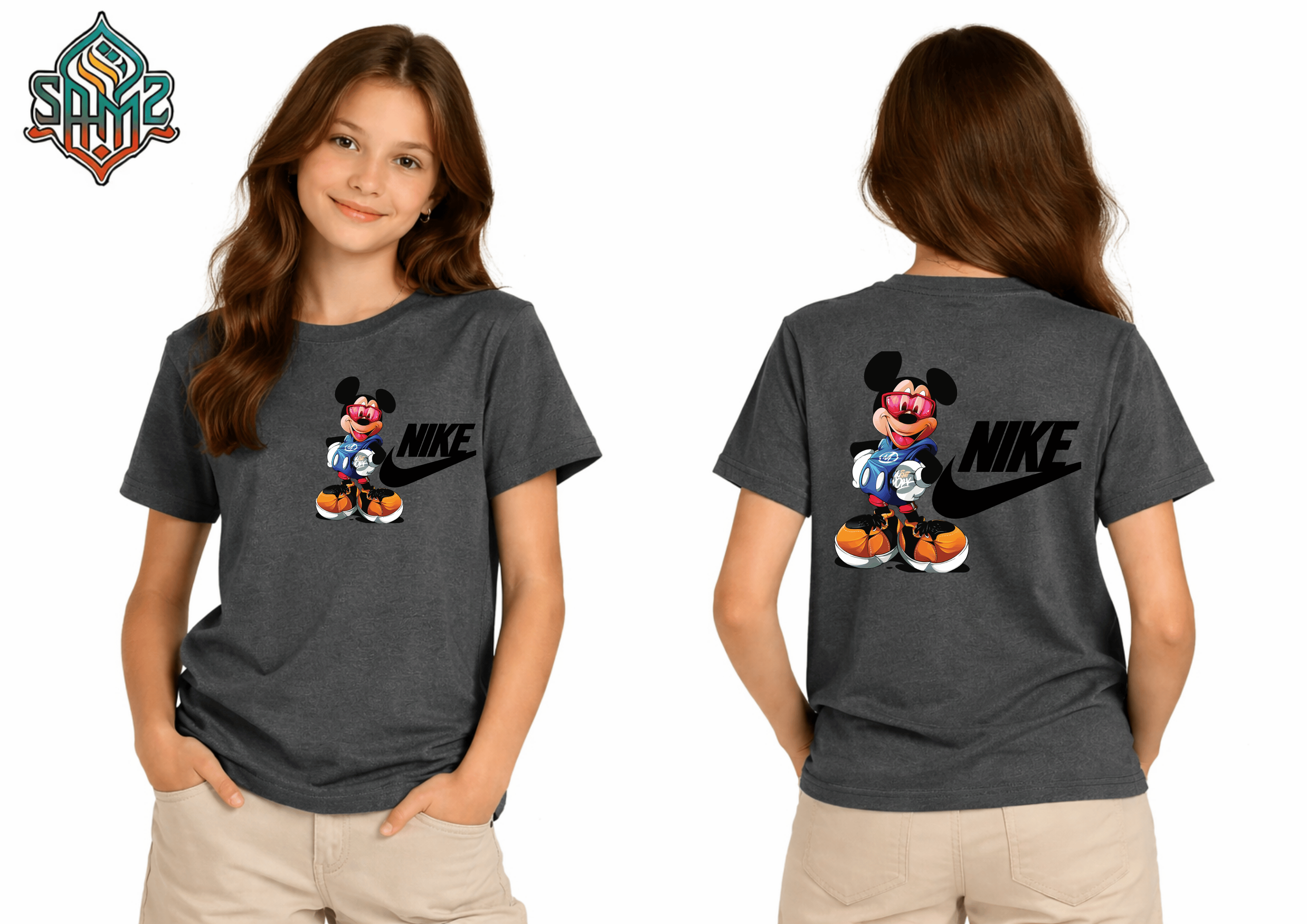 NIKE Mickey Mouse – Premium DTF Transfer Print for T-Shirts | Custom Heat Transfer Design for Men Women Kids | High Quality Graphic Shirt Printing | SAMZ 24