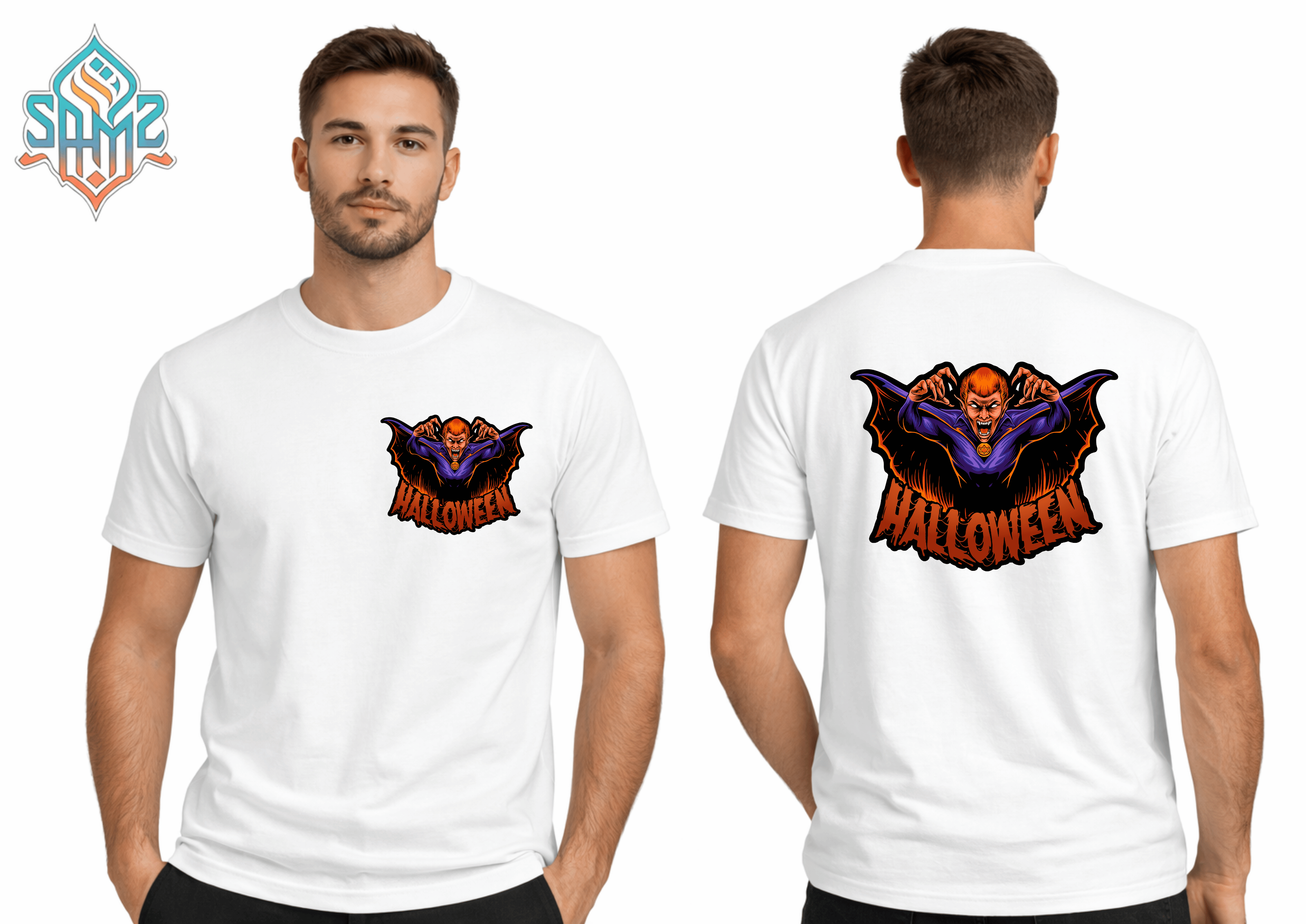 Vampire Halloween – Premium DTF Transfer Print for T-Shirts | Custom Heat Transfer Design Unisex | High Quality Shirt Printing | SAMZ 24