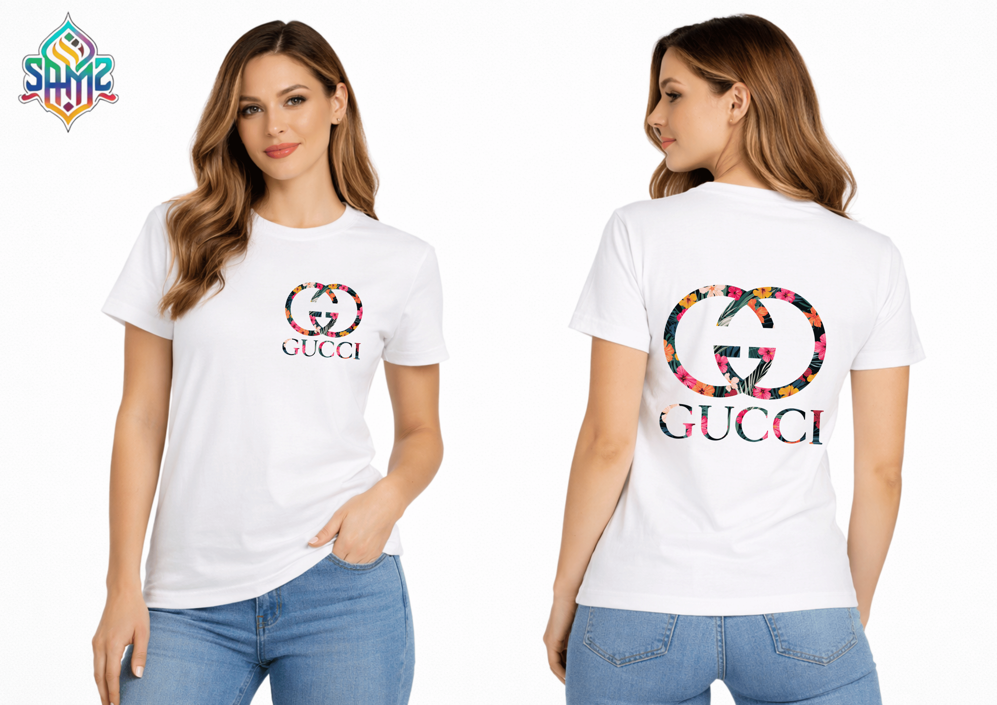 Gucci Design – Premium DTF Transfer Print for T-Shirts | Custom Heat Transfer Design for Men Women Kids | High Quality Graphic Shirt Printing | SAMZ 24
