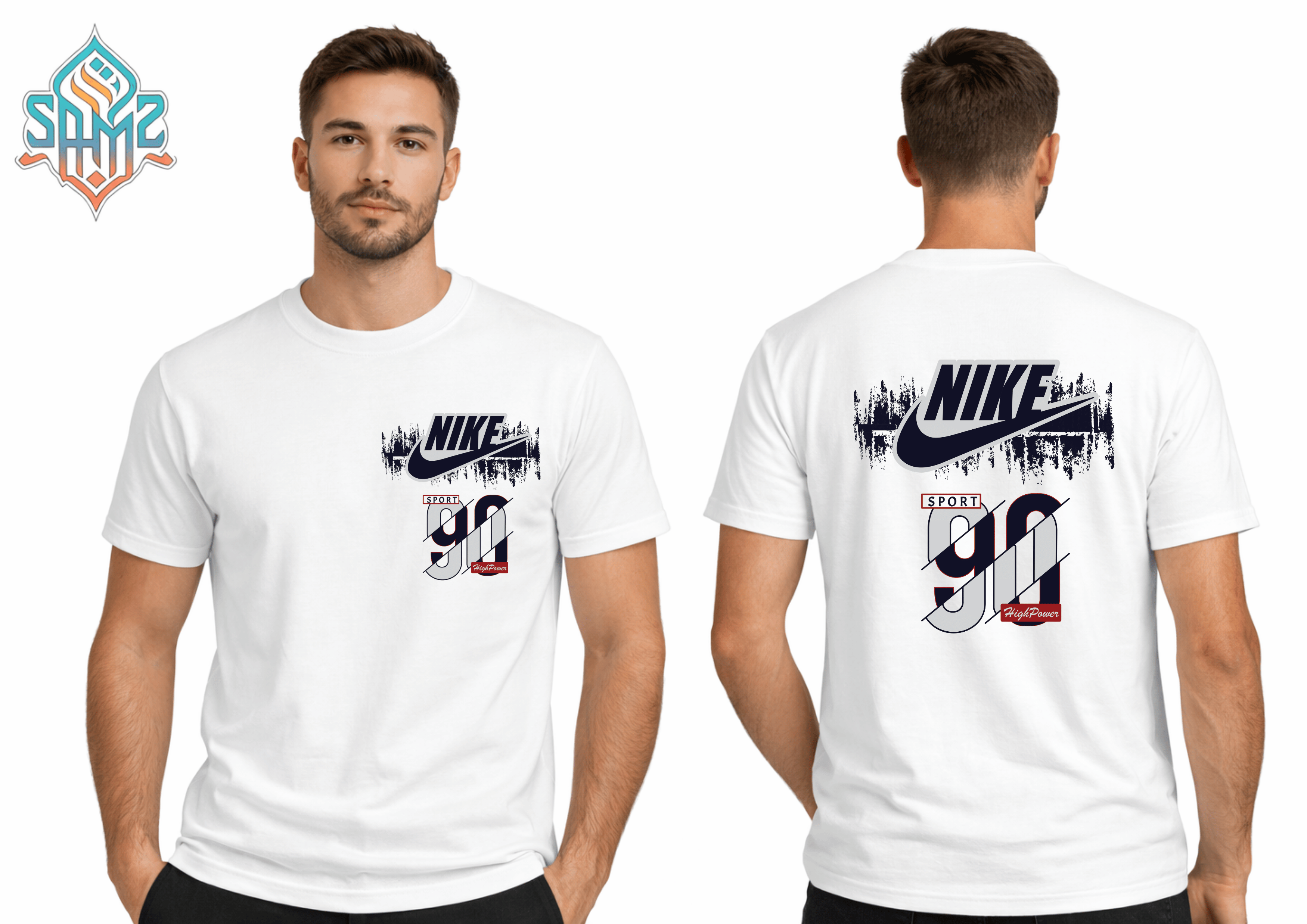 Nike Sport 90 – Premium DTF Transfer Print for T-Shirts | Custom Heat Transfer Design Unisex | High Quality Shirt Printing | SAMZ 24