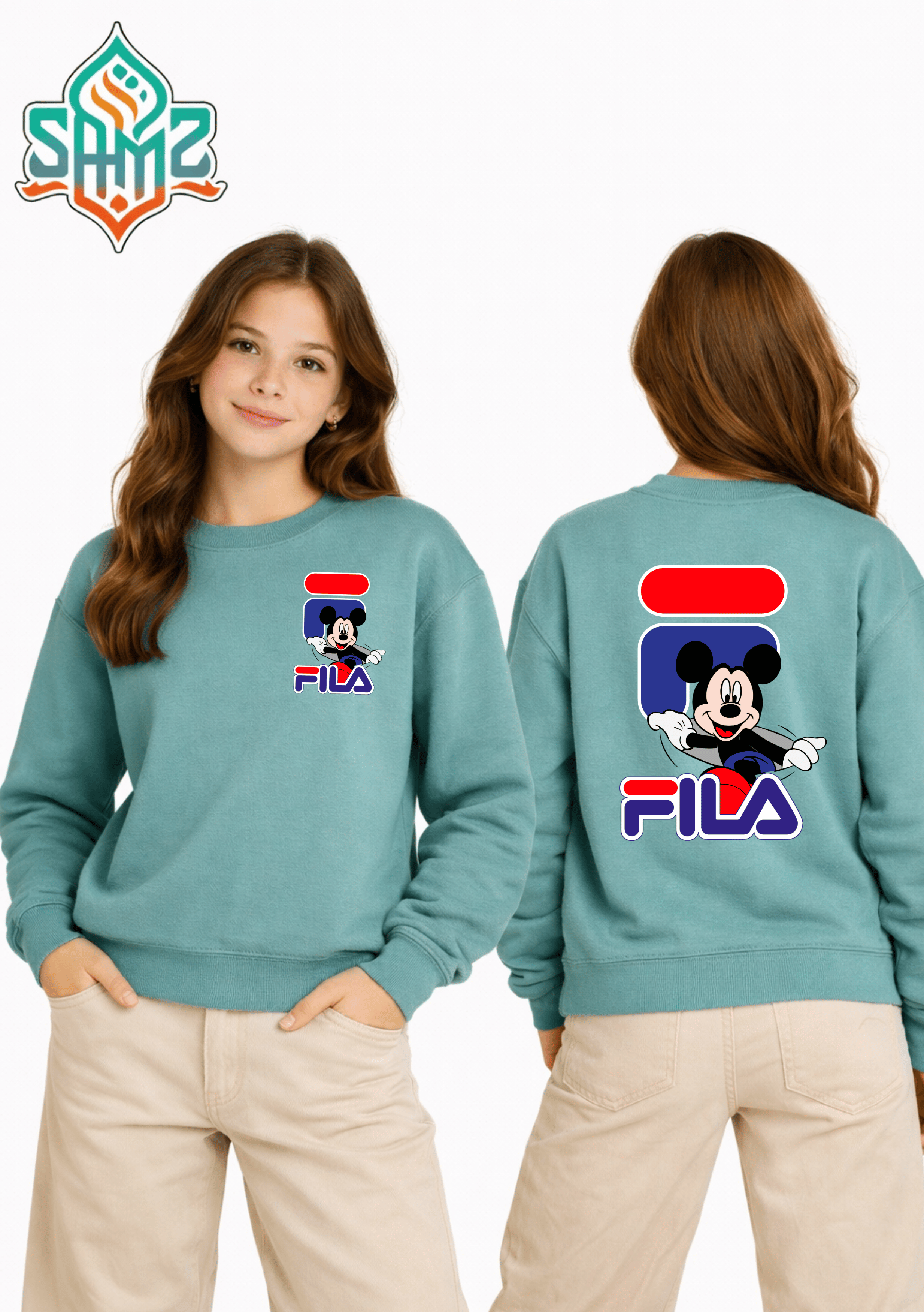FILA Mickey Style – Premium DTF Transfer Print for T-Shirts | Custom Heat Transfer Unisex | High Quality Shirt Printing | SAMZ 24