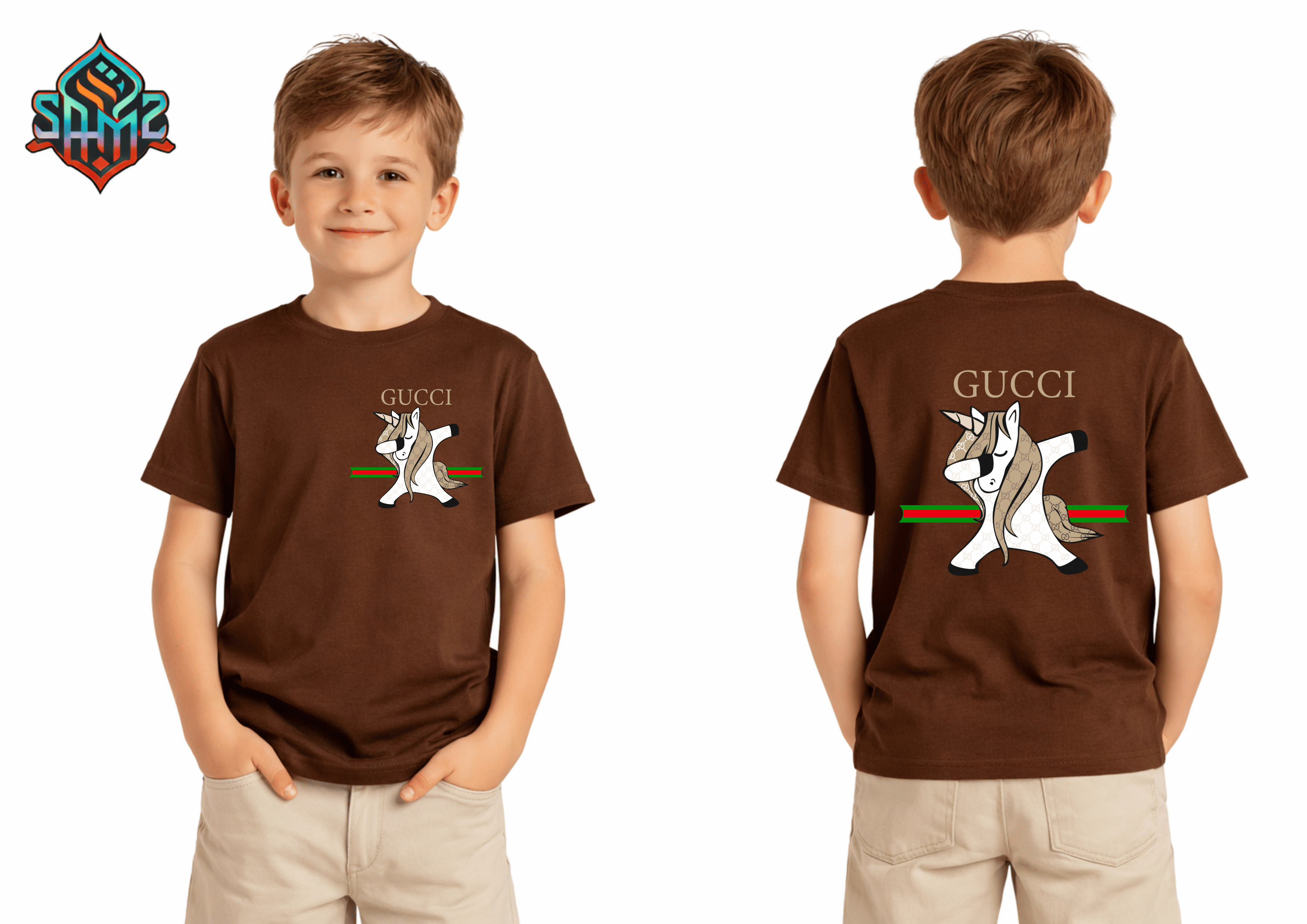 Gucci Unicorn – Premium DTF Transfer Print for T-Shirts | Custom Heat Transfer Design for Men Women Kids | High Quality Graphic Shirt Printing | SAMZ 24