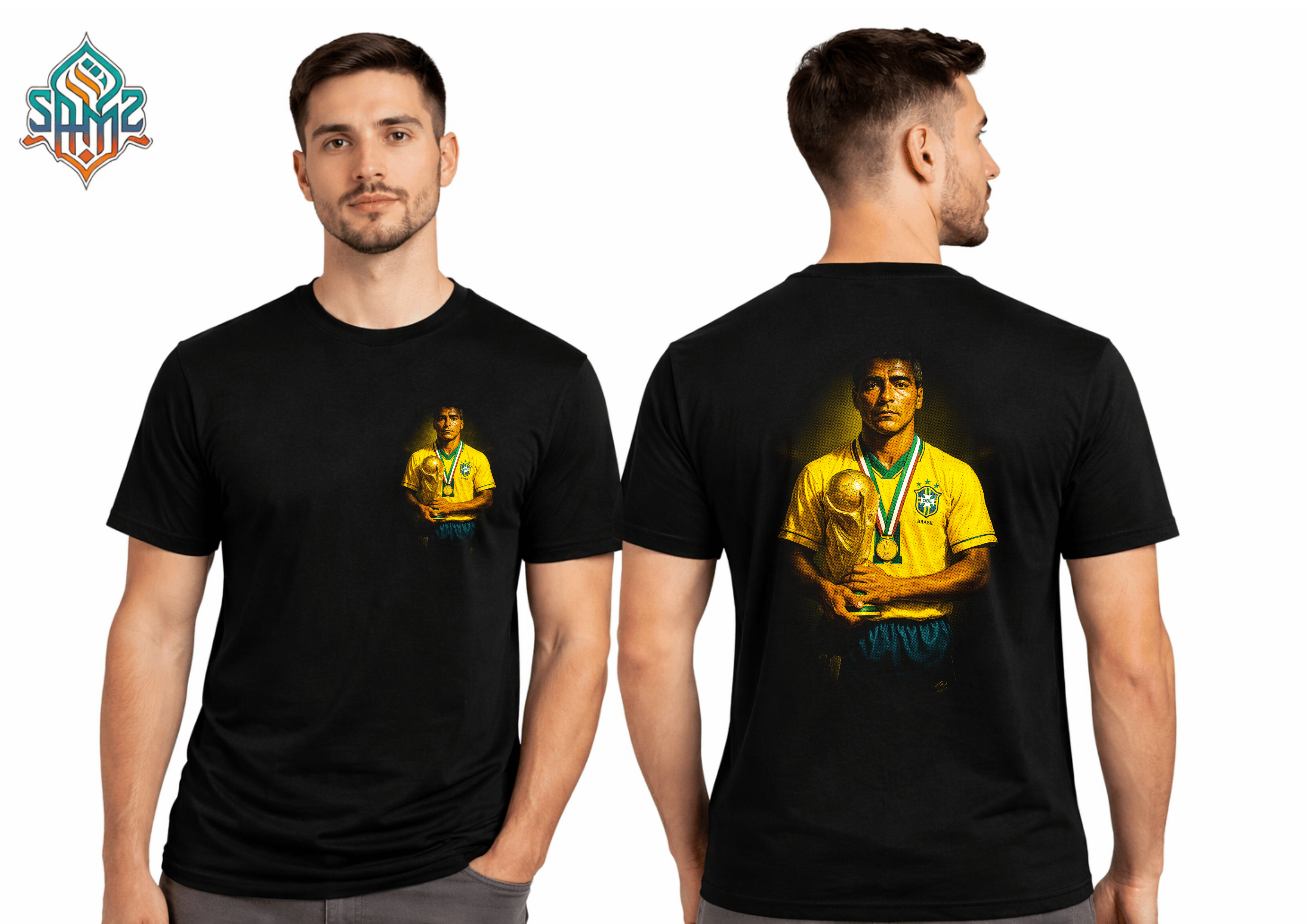 Brazil Football Legend – Premium DTF Transfer Print for T-Shirts | Custom Heat Transfer Design Unisex | High Quality Shirt Printing | SAMZ 24