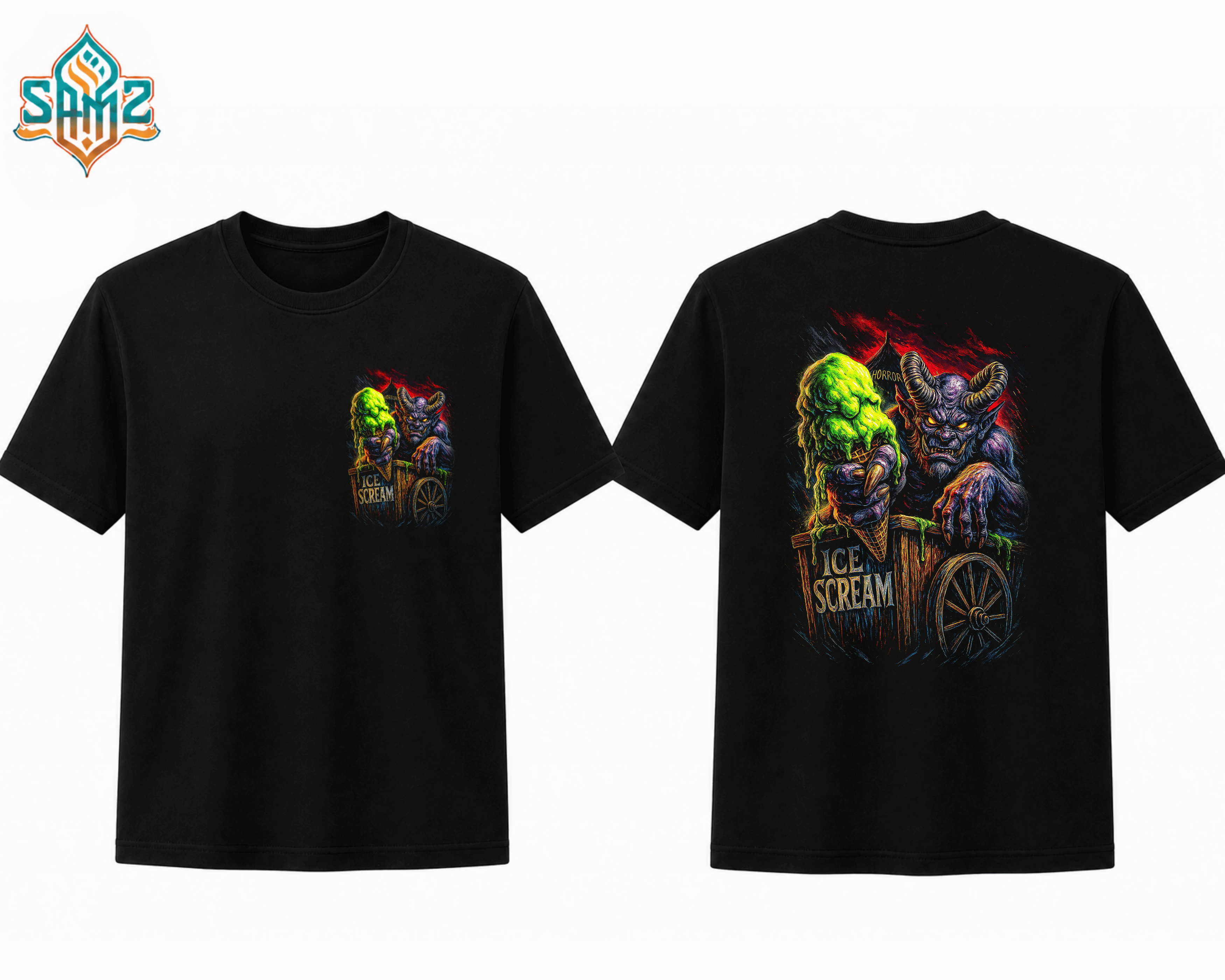 Goosebumps Ice Cream – Premium DTF Transfer Print for T-Shirts | Custom Heat Transfer Design Unisex | High Quality Shirt Printing | SAMZ 24