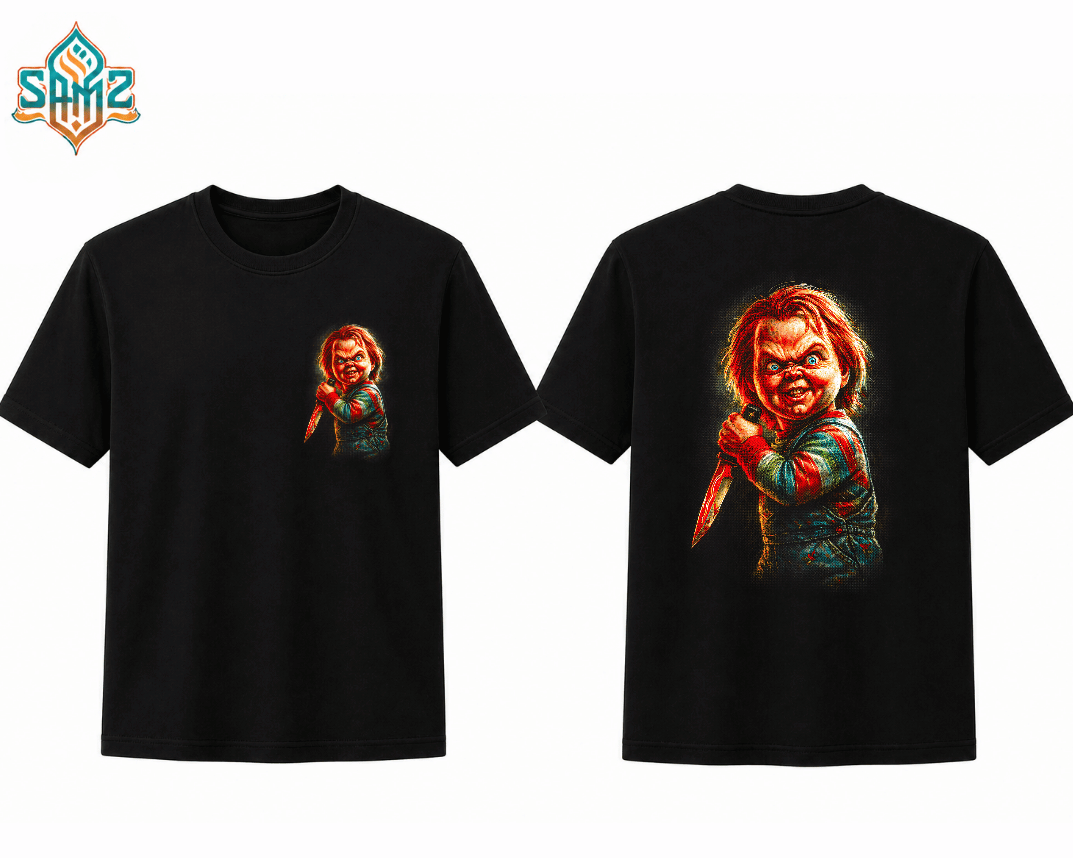 Chucky The Child's Play Dynamic Print – Premium DTF Transfer Print for T-Shirts | Custom Heat Transfer Design Unisex | High Quality Shirt Printing | SAMZ 24