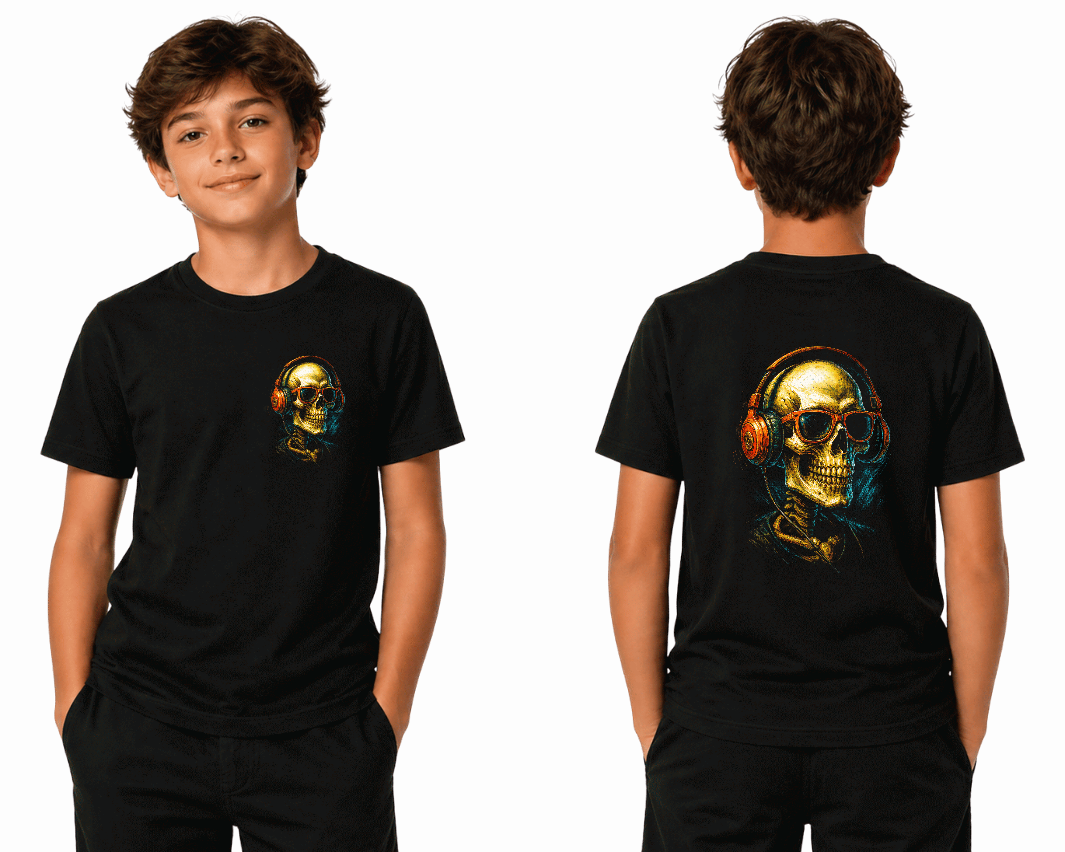 Music for Life Skull - Premium DTF Transfer Print for T-Shirts | Custom Heat Transfer Design Unisex | High Quality Shirt Printing | SAMZ 24