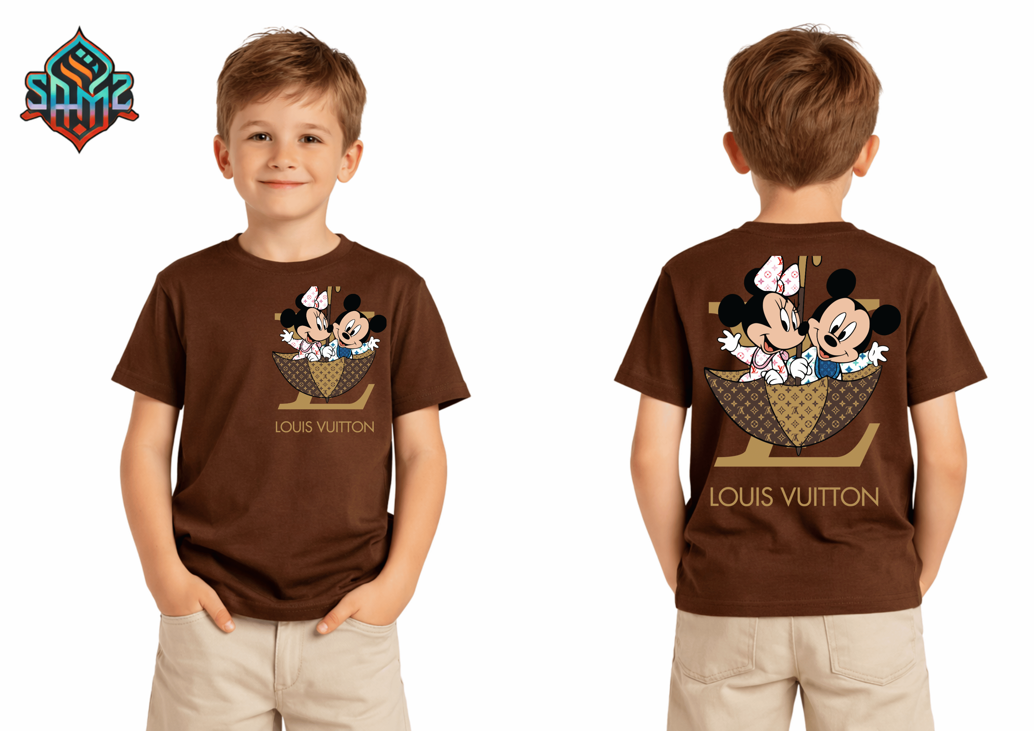 Mickey Mouse Couple Gucci – Premium DTF Transfer Print for T-Shirts | Custom Heat Transfer Design for Men Women Kids | High Quality Graphic Shirt Printing | SAMZ 24