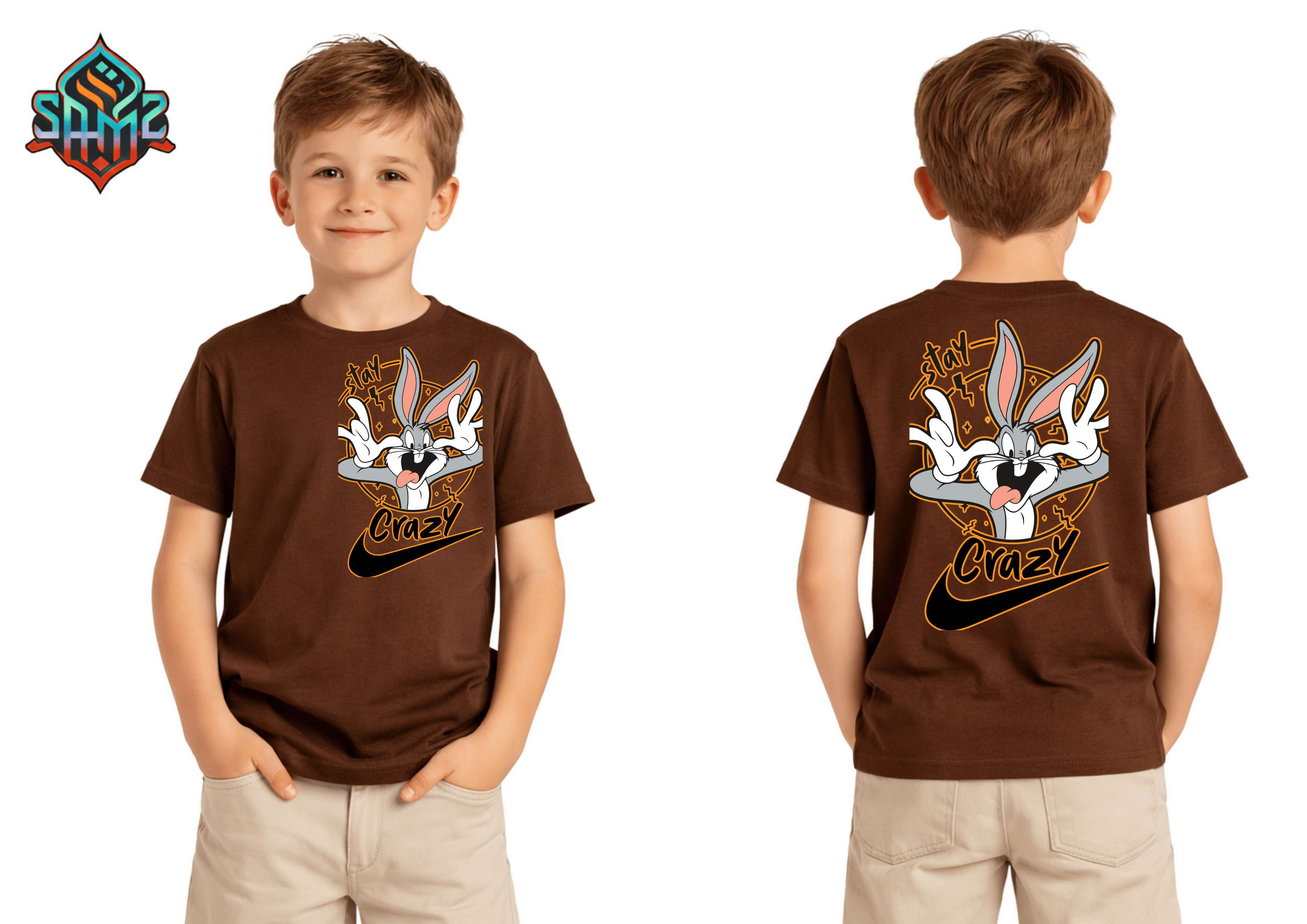 Stay Crazy Bugs Bunny – Premium DTF Transfer Print for T-Shirts | Custom Heat Transfer Design for Men Women Kids | High Quality Graphic Shirt Printing | SAMZ 24
