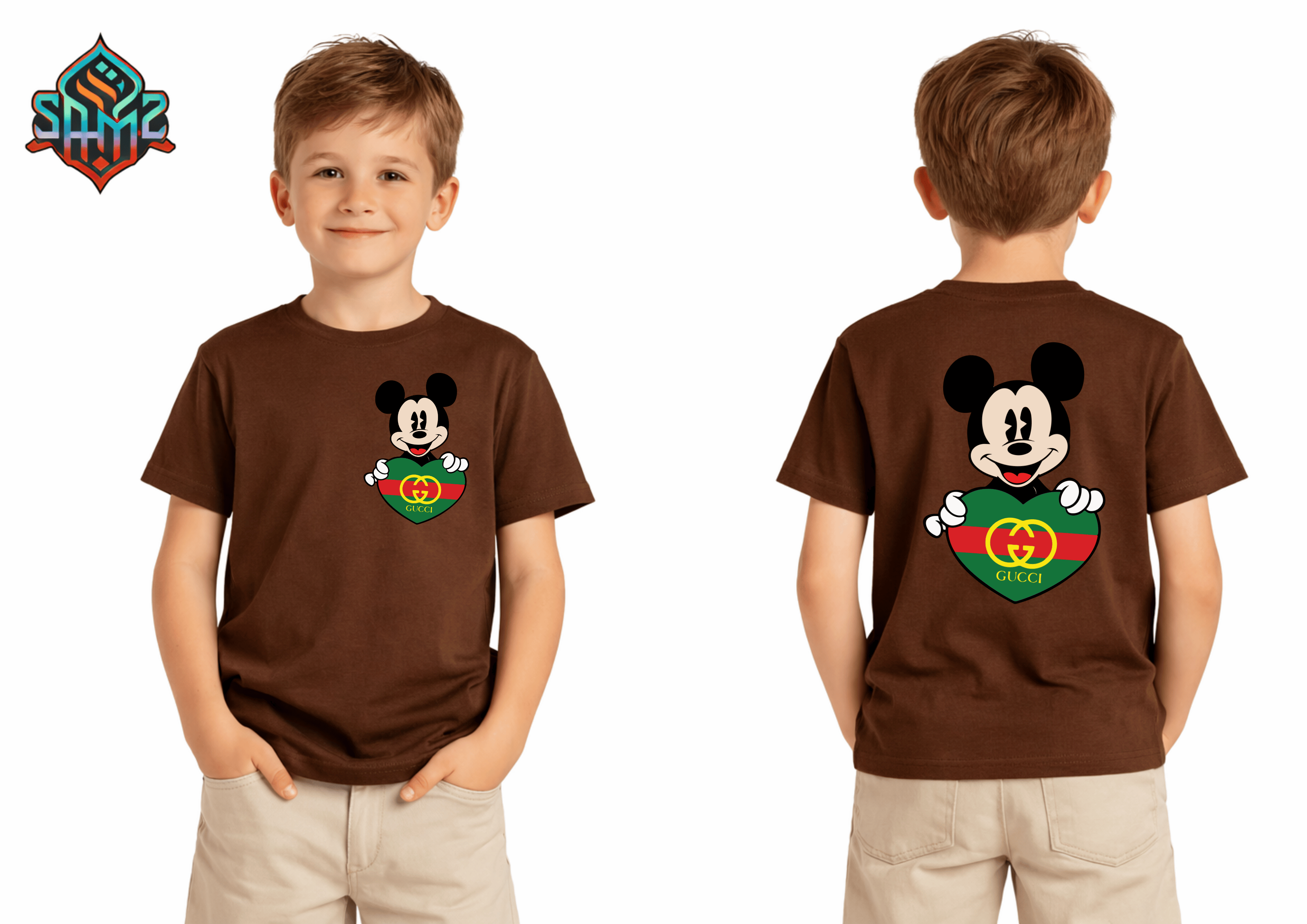 Mickey Mouse Gucci – Premium DTF Transfer Print for T-Shirts | Custom Heat Transfer Design for Men Women Kids | High Quality Graphic Shirt Printing | SAMZ 24