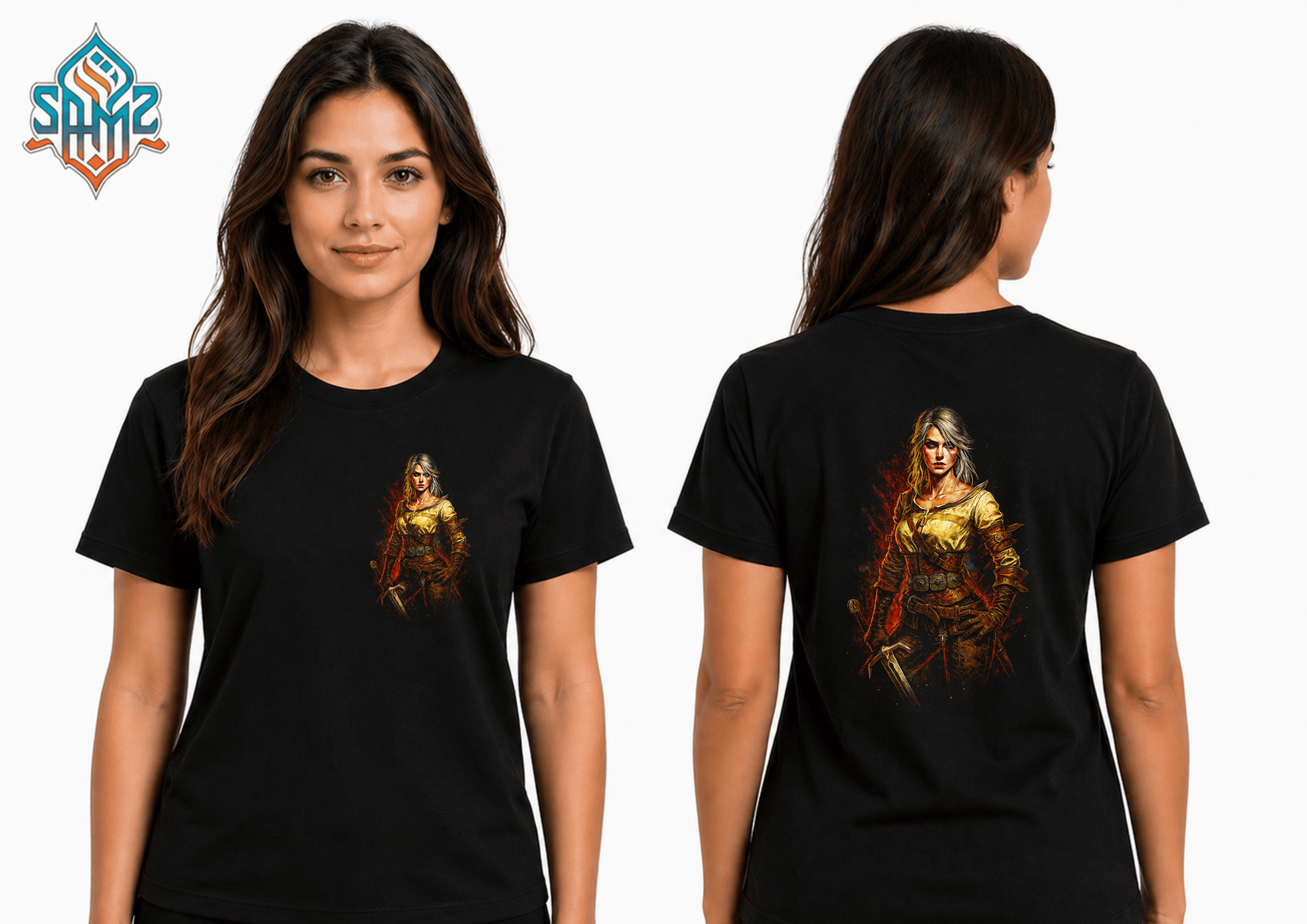 Ciri The Witcher – Premium DTF Transfer Print for T-Shirts | Custom Heat Transfer Design Unisex | High Quality Shirt Printing | SAMZ 24