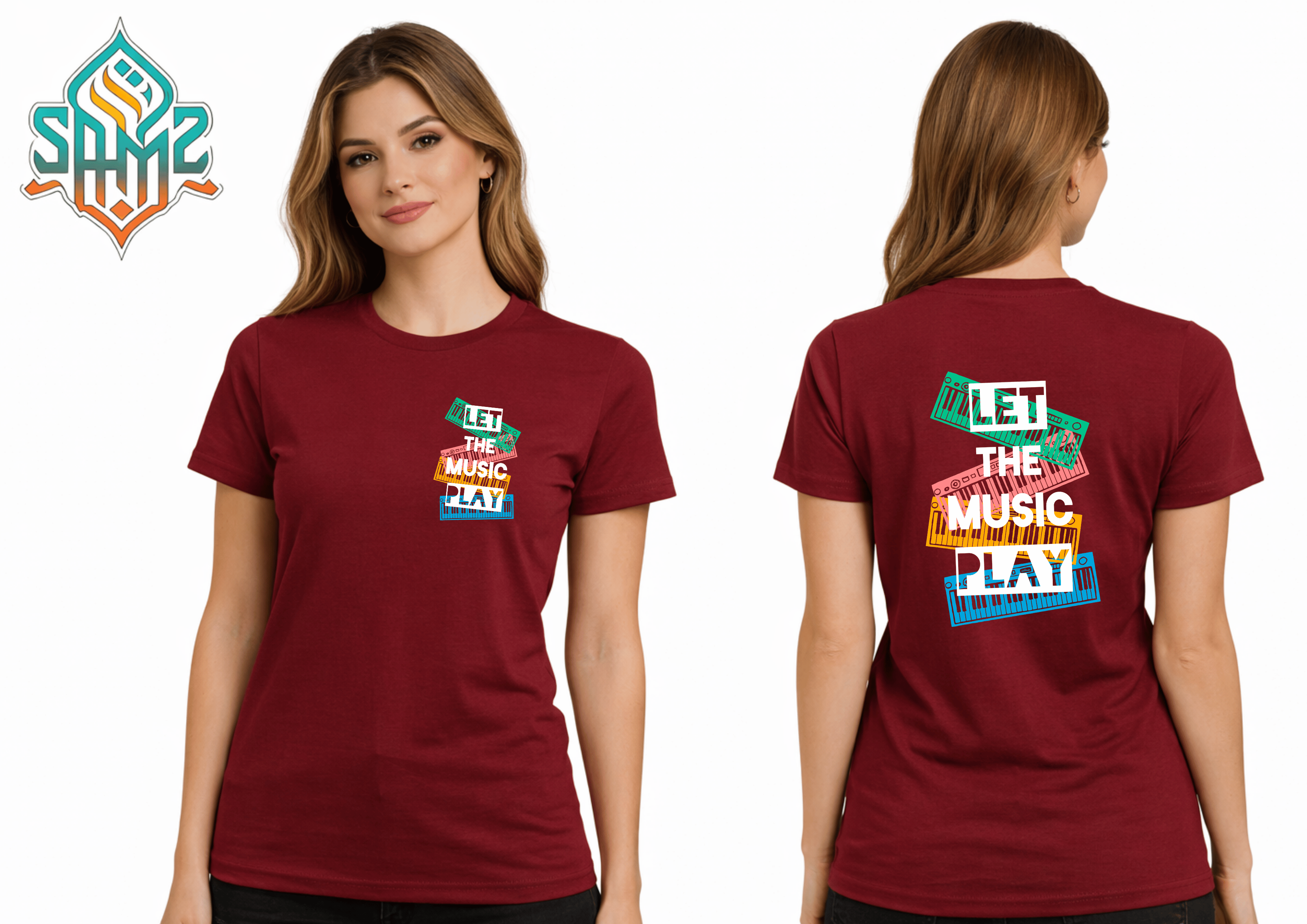 Let The Music Play – Premium DTF Transfer Print for T-Shirts | Custom Heat Transfer Unisex | High Quality Shirt Printing | SAMZ 24